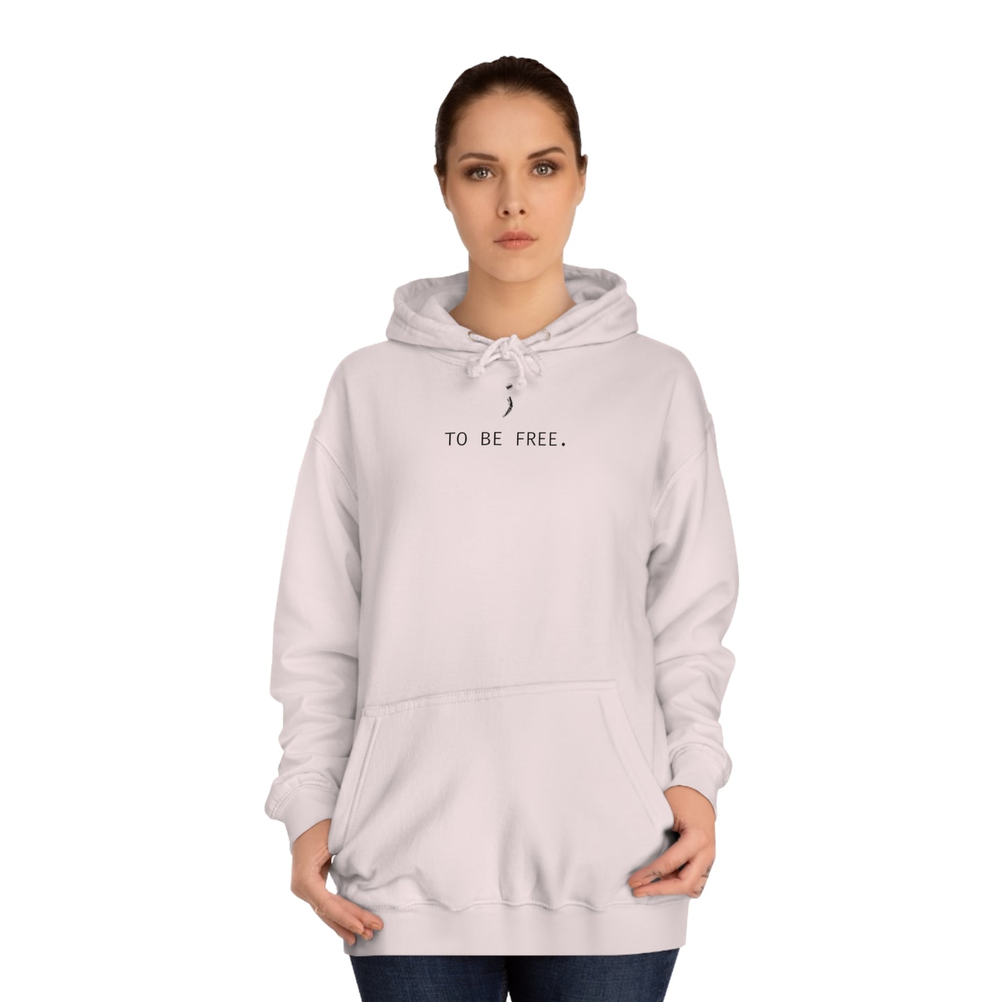 'To Be Free.' Unisex College Relaxed Fit Hoodie