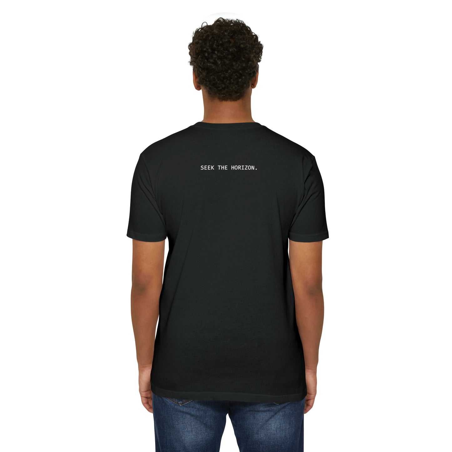 Seek the Horizon ; Unisex CVC Jersey Short-Sleeve T-Shirt