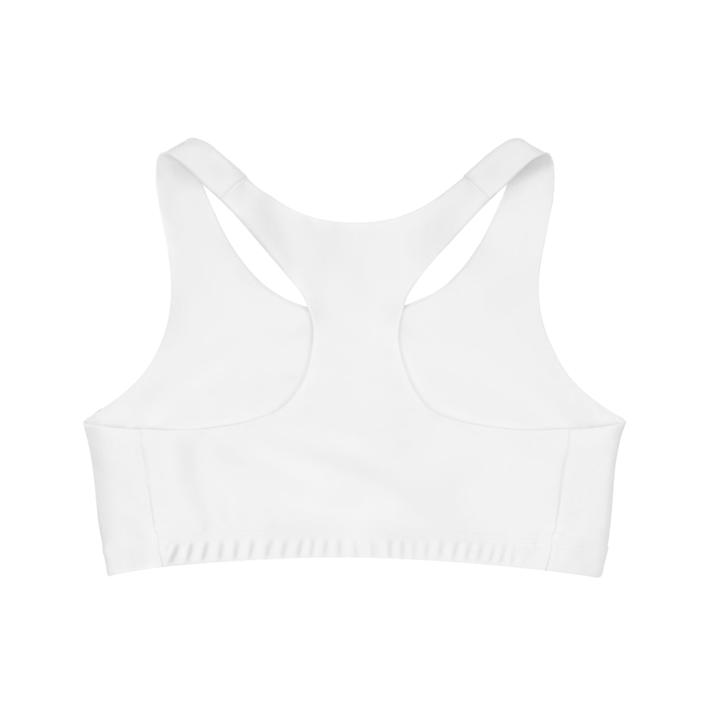 ; Women's White Seamless Sports Bra