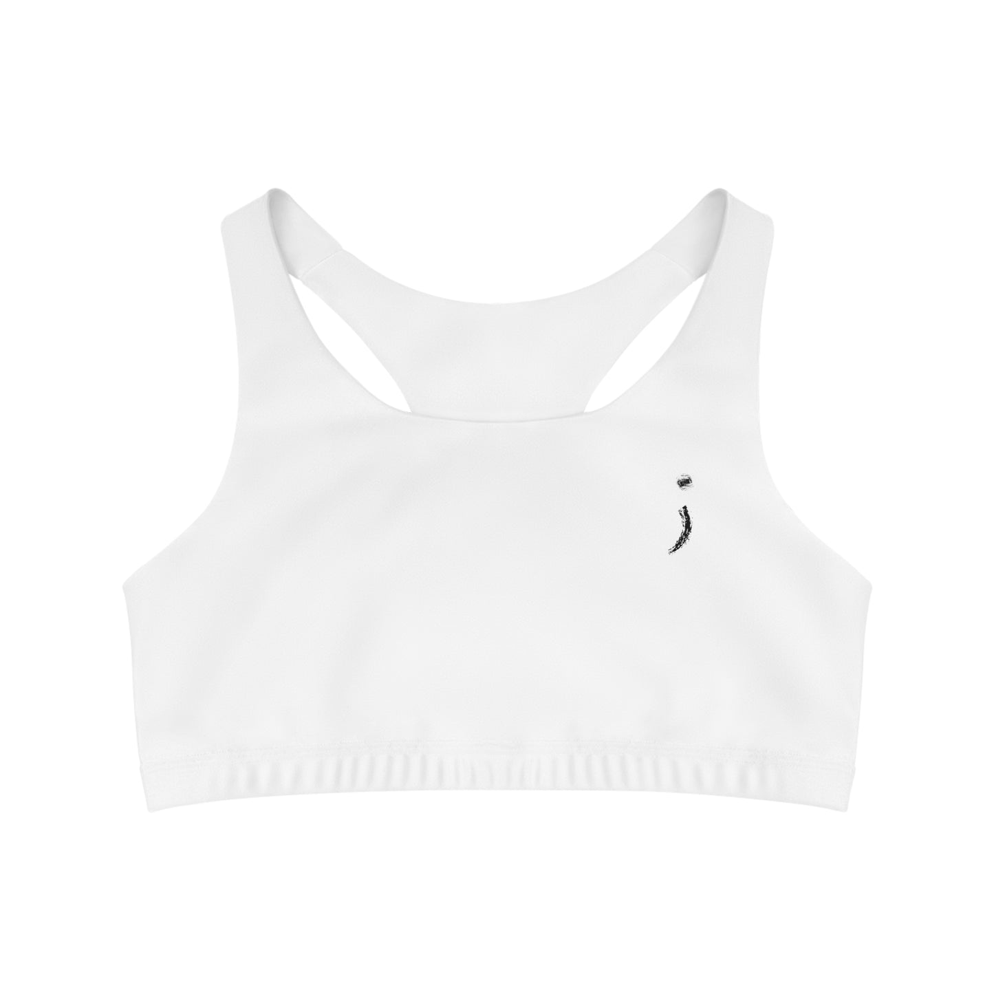 ; Women's White Seamless Sports Bra