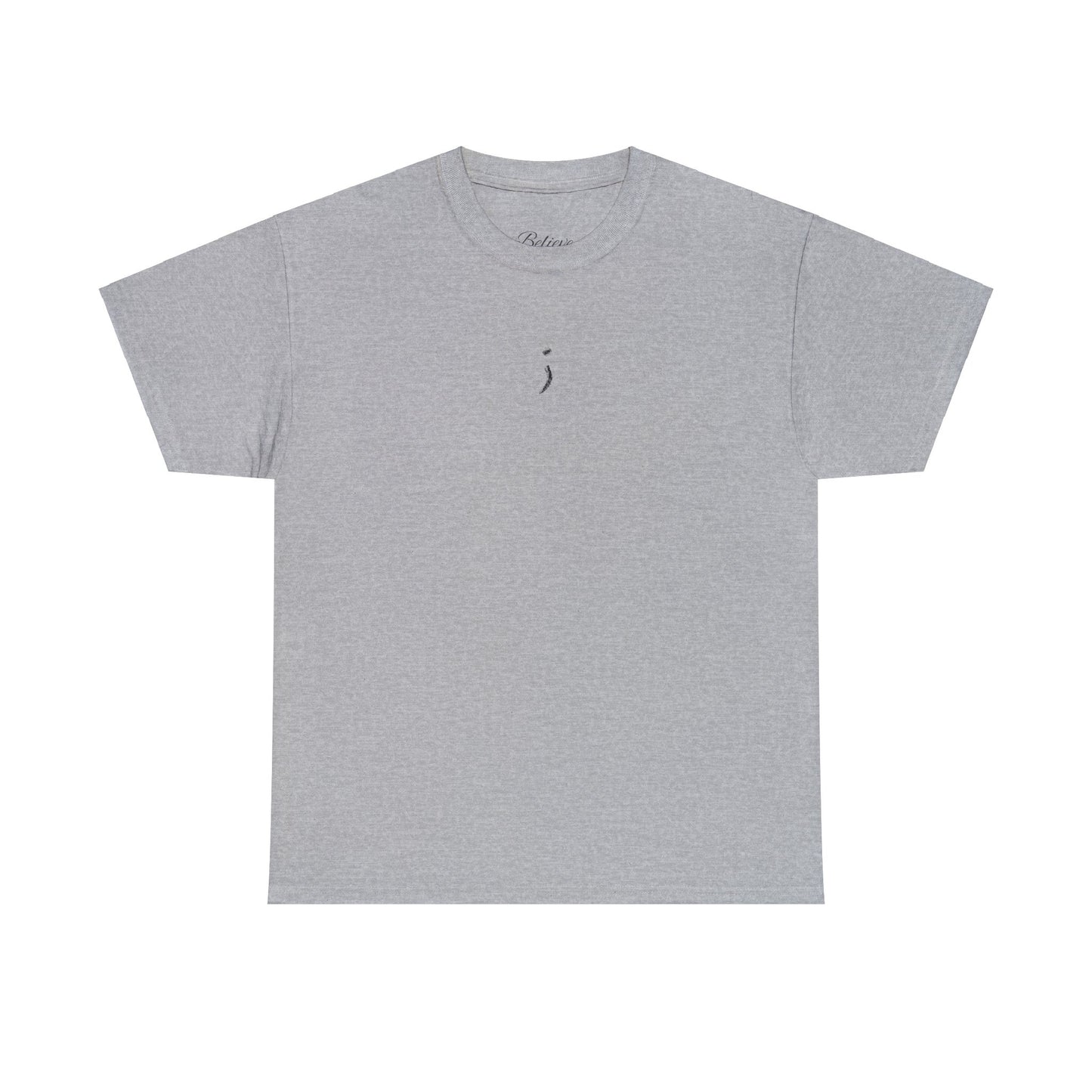 'Believe' Seek the Horizon Vertical Back Cotton Heavy Short-Sleeve T-Shirt