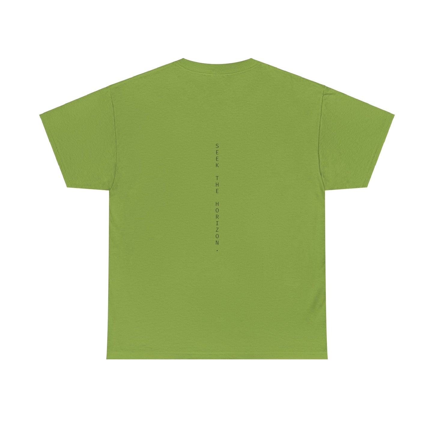 'Believe' Seek the Horizon Vertical Back Cotton Heavy Short-Sleeve T-Shirt