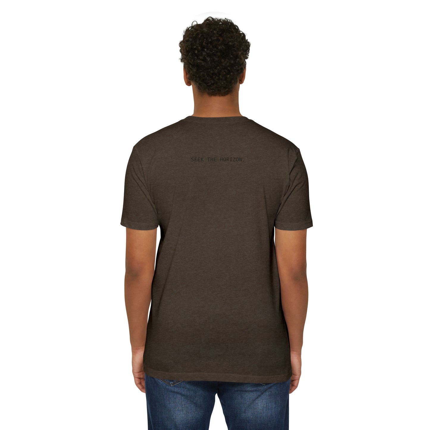 Seek the Horizon ; Unisex CVC Jersey Short-Sleeve T-Shirt