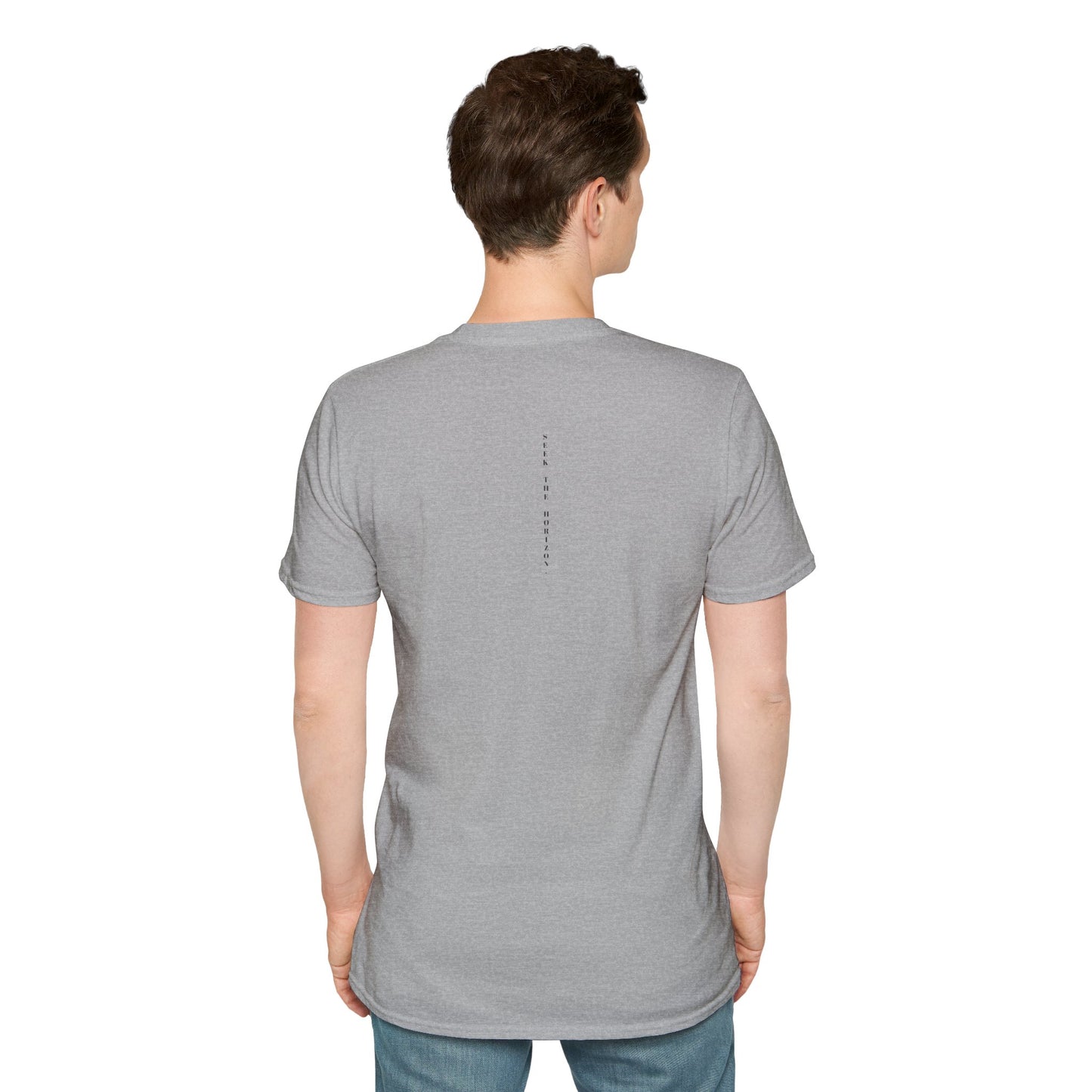 Consistency ; Unisex Seek the Horizon Softstyle Short-Sleeve Cotton T-Shirt