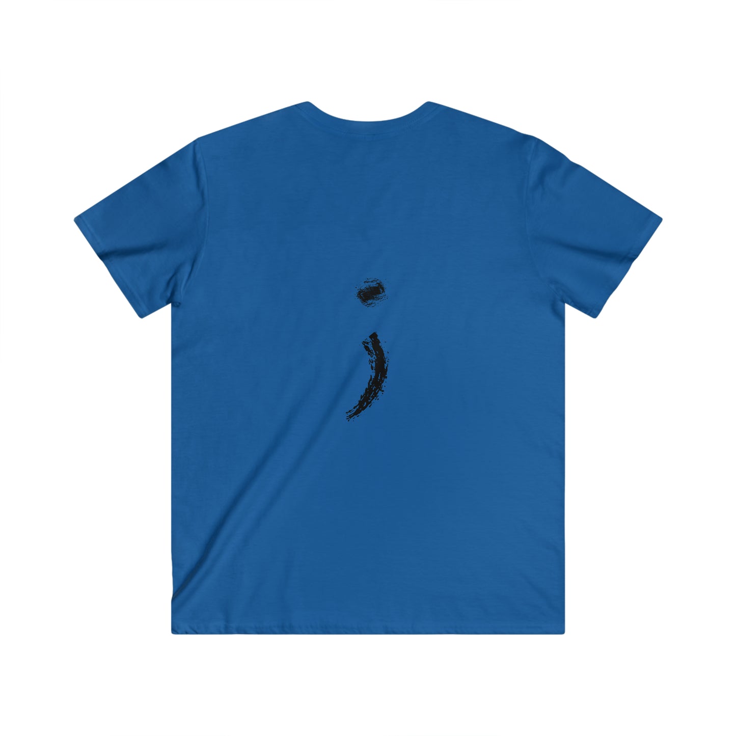 'Strengthen Mental Resilience' Cotton Men's Fitted Seek the Horizon V-Neck Short-Sleeve T-Shirt