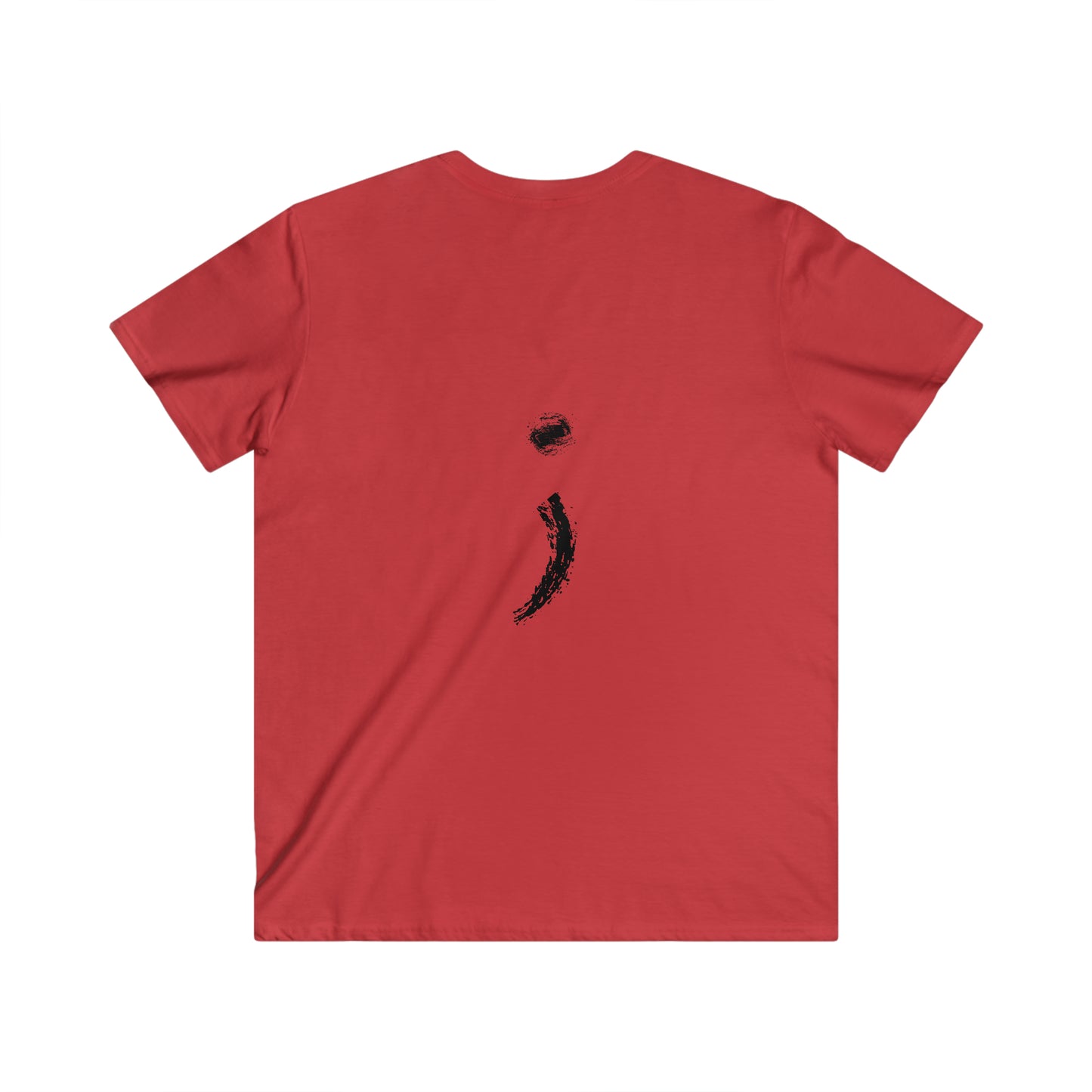 'Strengthen Mental Resilience' Cotton Men's Fitted Seek the Horizon V-Neck Short-Sleeve T-Shirt
