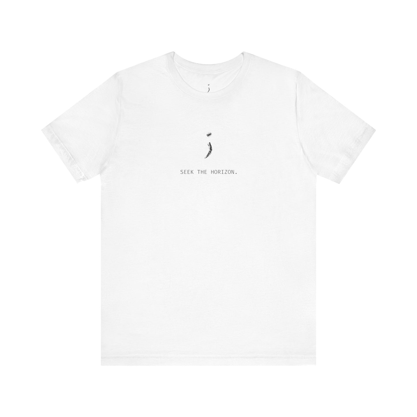 "To the person reading this; don't give up" Seek the Horizon Cotton Short-Sleeve T-Shirt Men's Mental Health Month