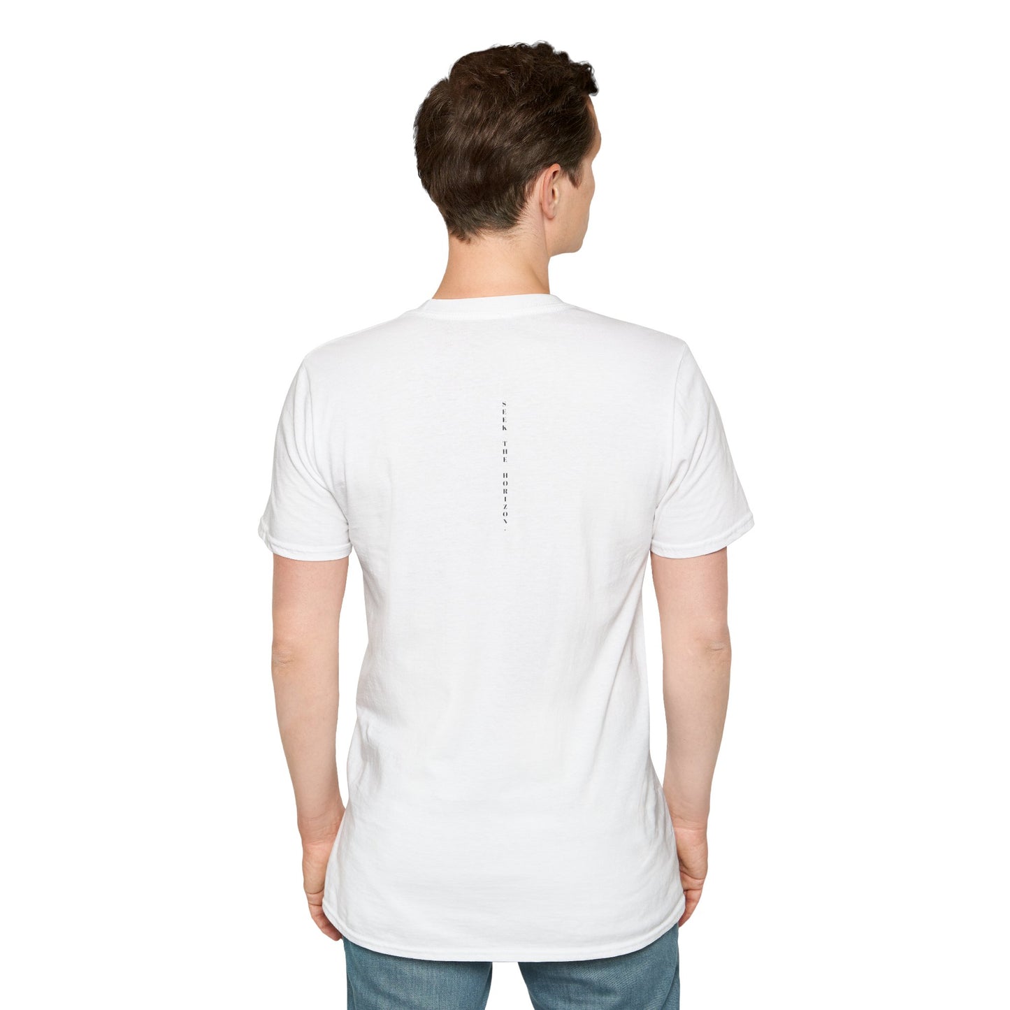 Consistency ; Unisex Seek the Horizon Softstyle Short-Sleeve Cotton T-Shirt