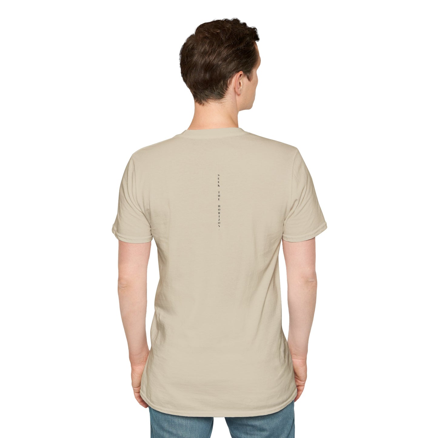 Consistency ; Unisex Seek the Horizon Softstyle Short-Sleeve Cotton T-Shirt