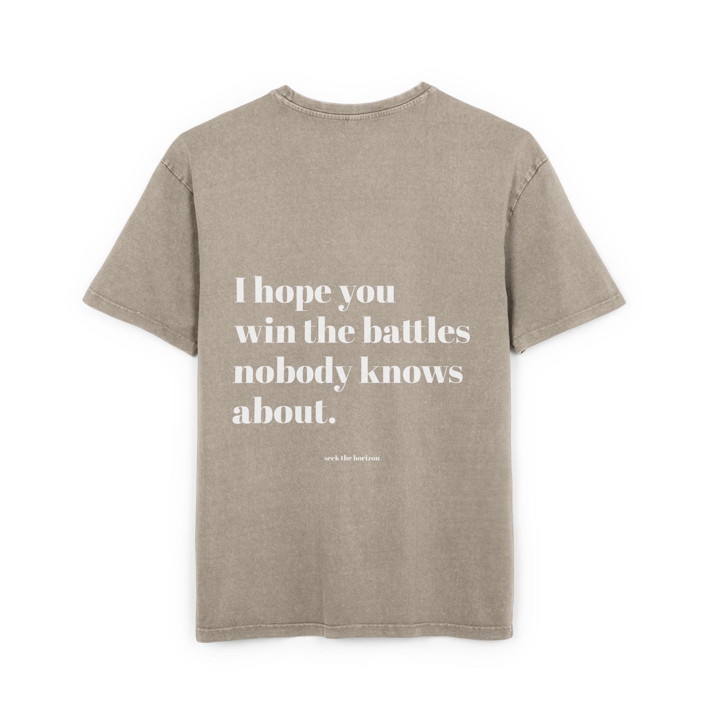 Men's Acid Washed Oversized Tee - Inspirational Quote T-Shirt