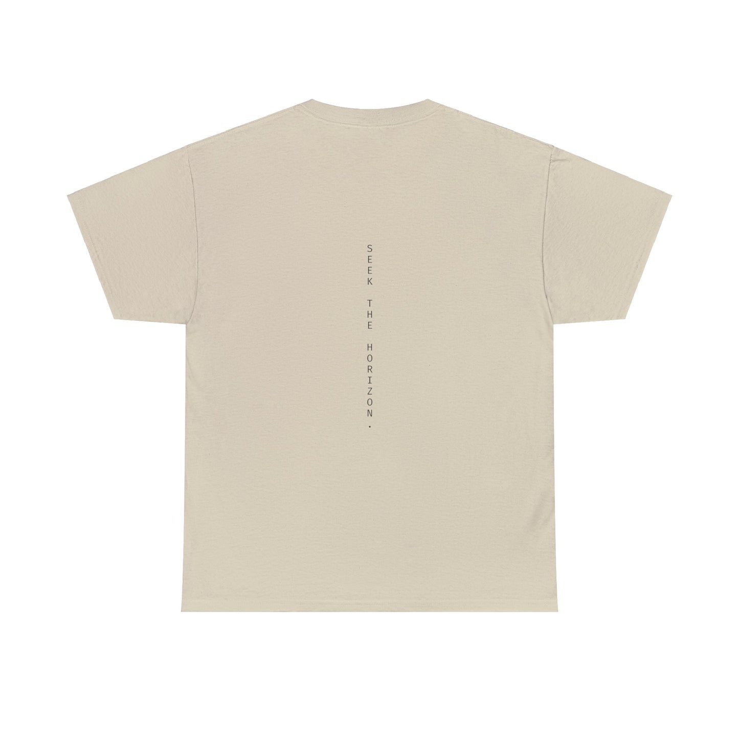 'Believe' Seek the Horizon Vertical Back Cotton Heavy Short-Sleeve T-Shirt