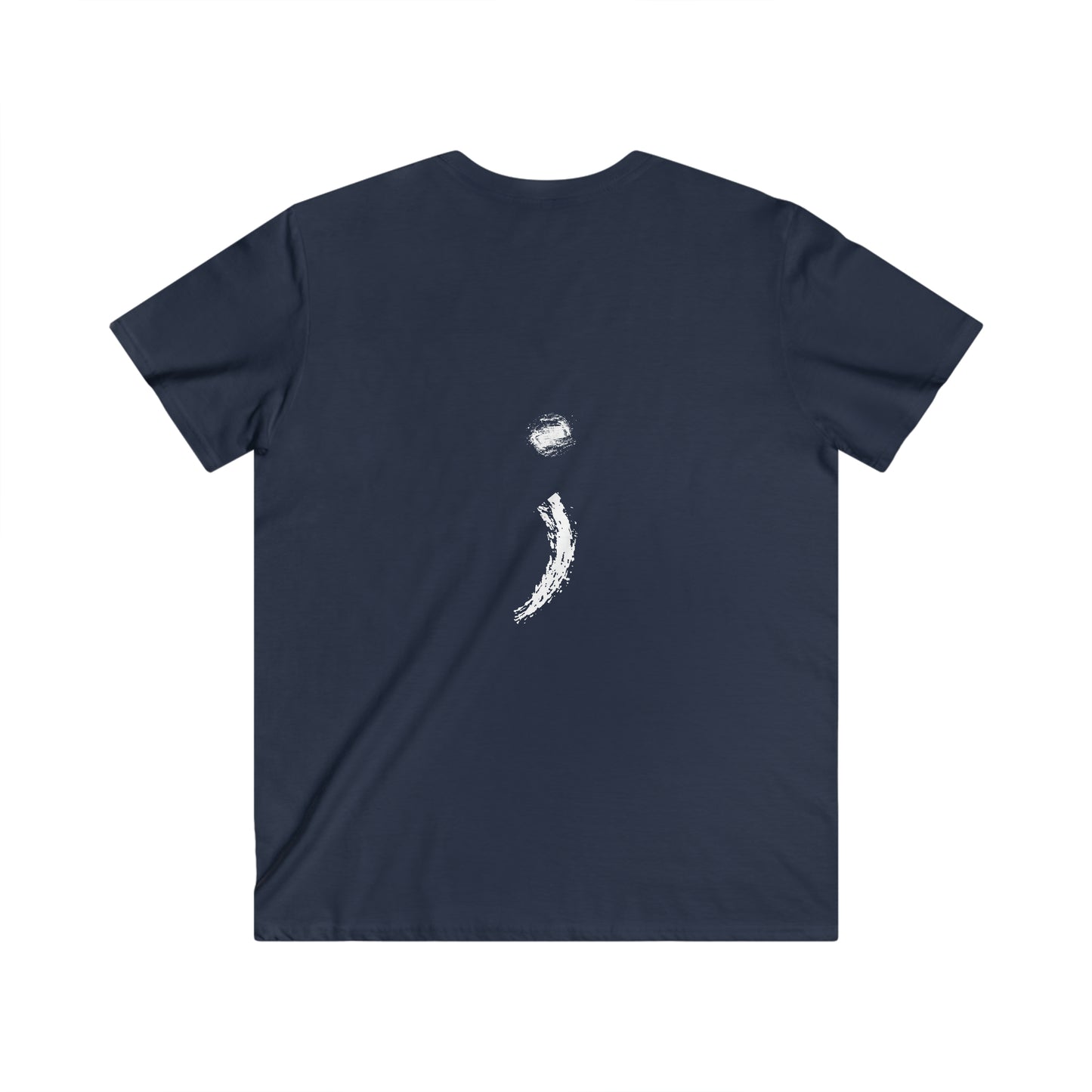 'Strengthen Mental Resilience' Cotton Men's Fitted Seek the Horizon V-Neck Short-Sleeve T-Shirt