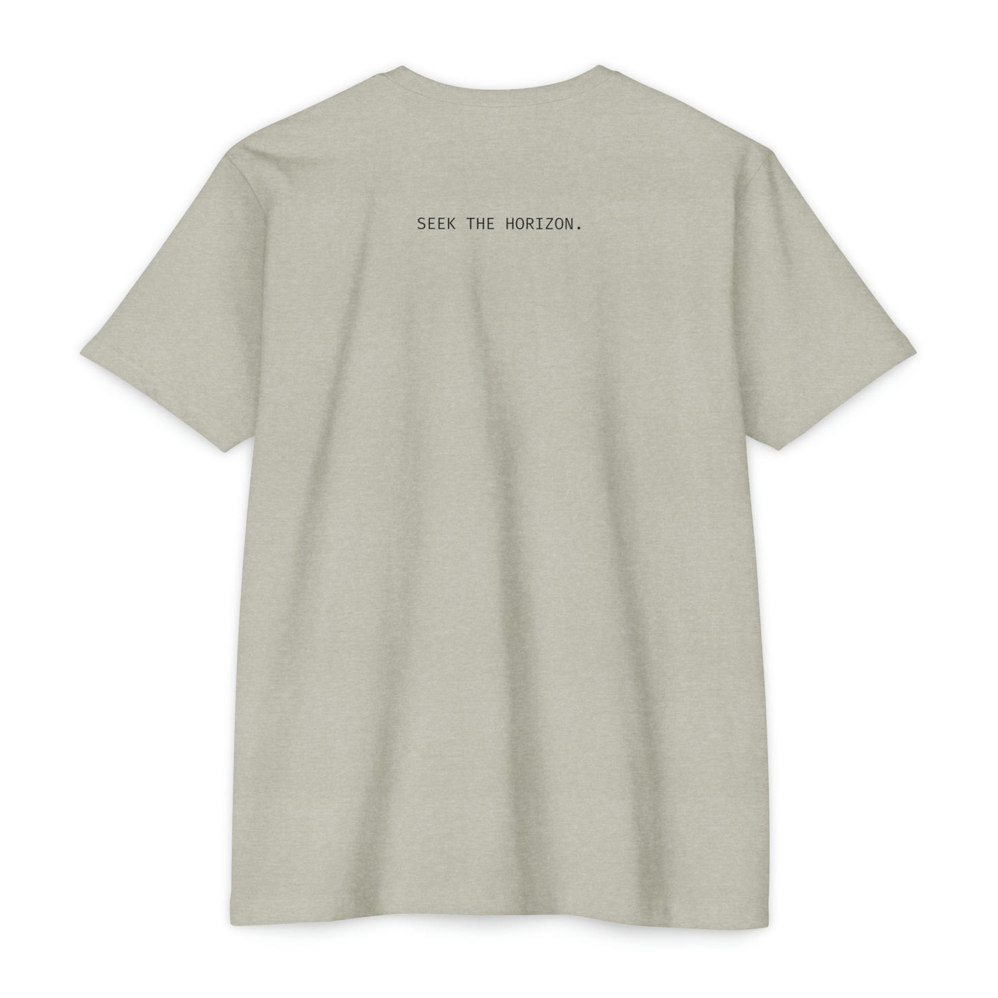 Seek the Horizon ; Unisex CVC Jersey Short-Sleeve T-Shirt
