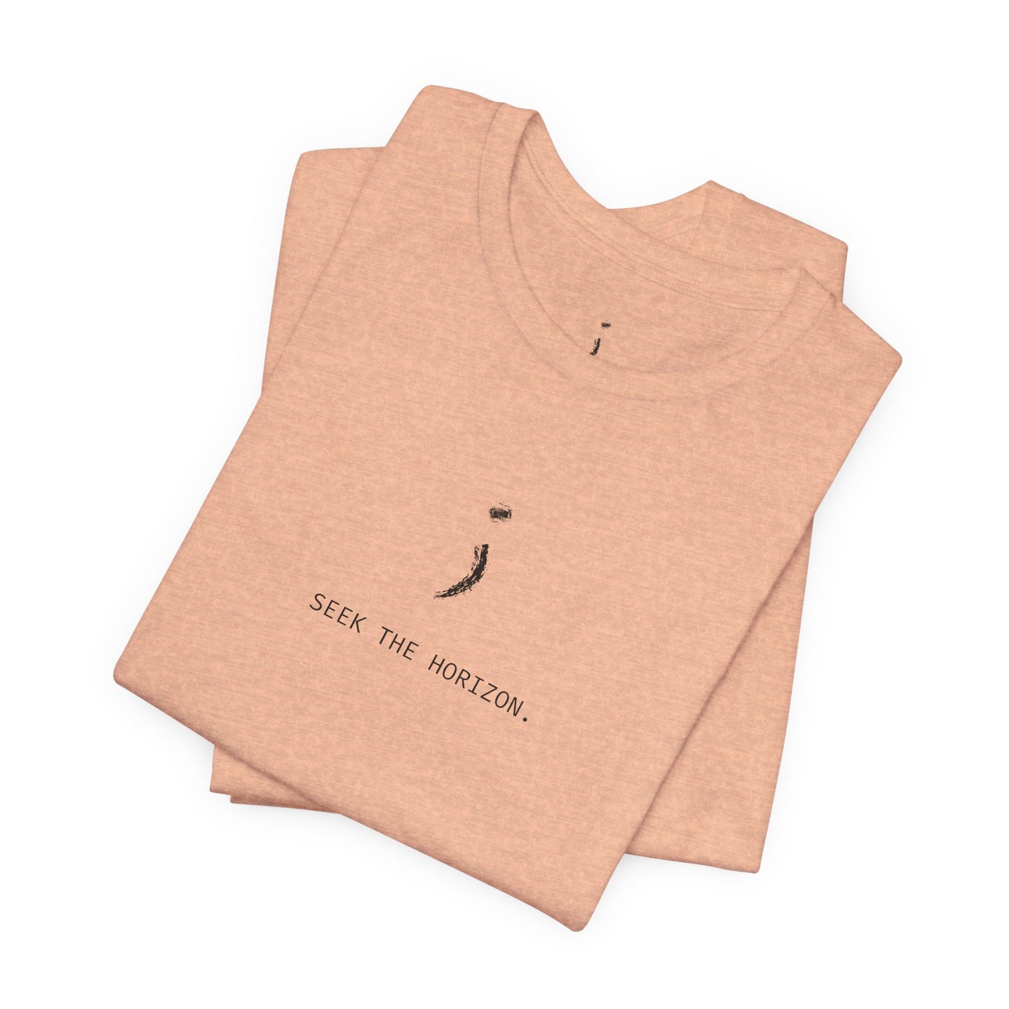 "To the person reading this; don't give up" Seek the Horizon Cotton Short-Sleeve T-Shirt Men's Mental Health Month