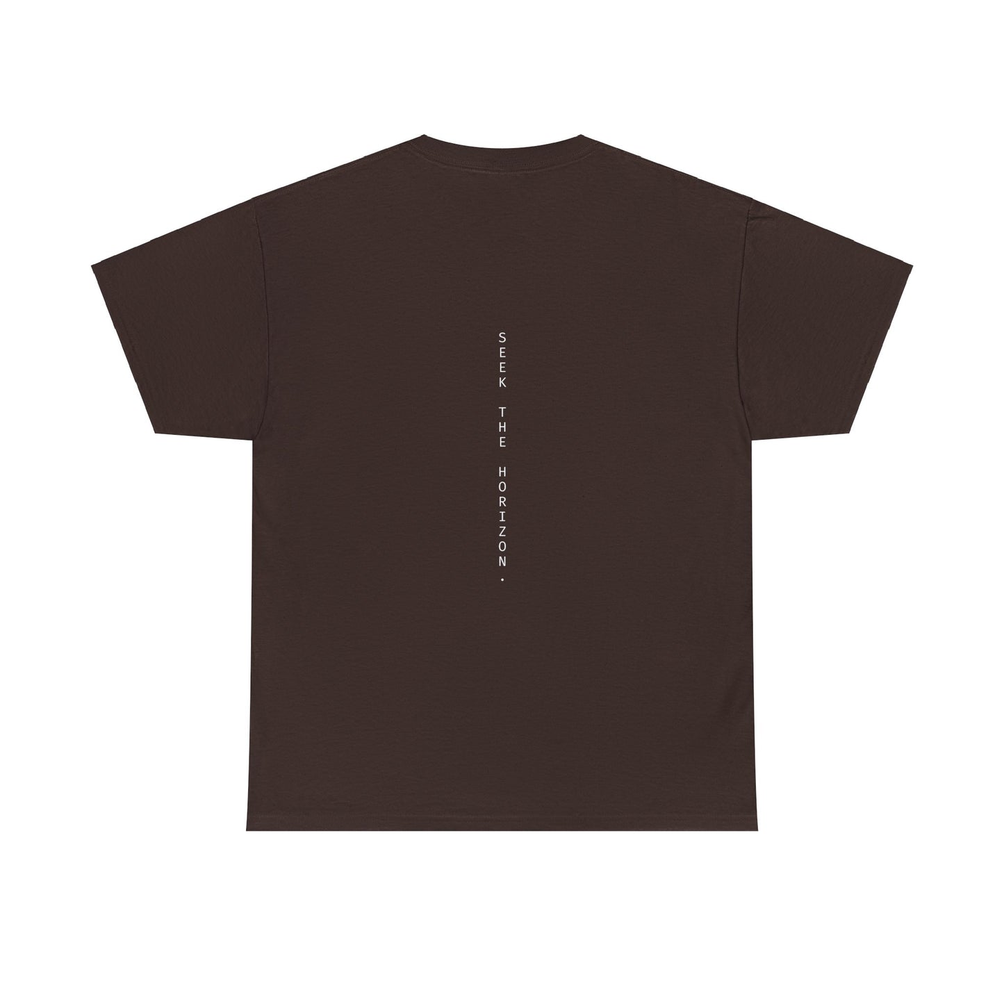 'Believe' Seek the Horizon Vertical Back Cotton Heavy Short-Sleeve T-Shirt
