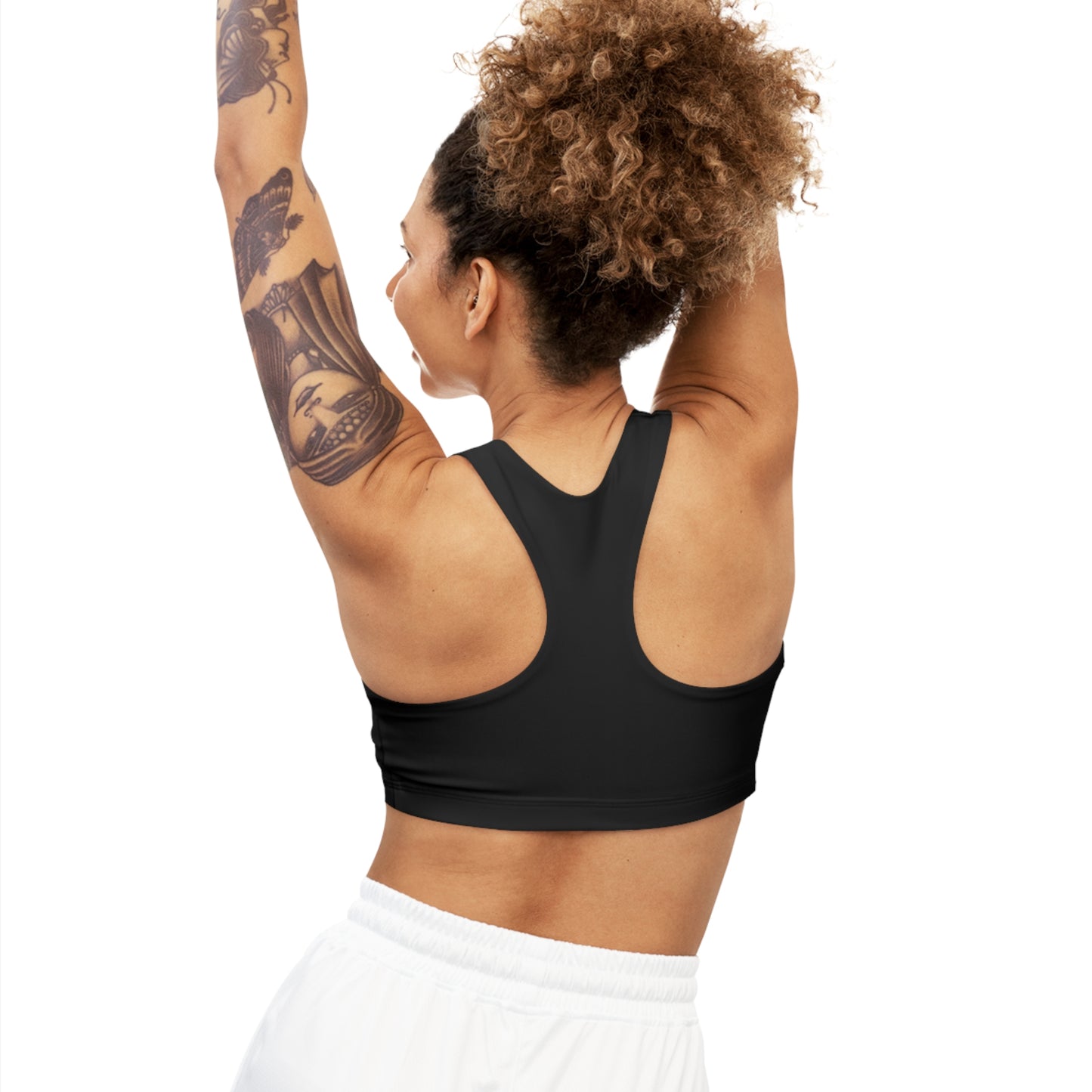 ; Women's Black Seamless Sports Bra