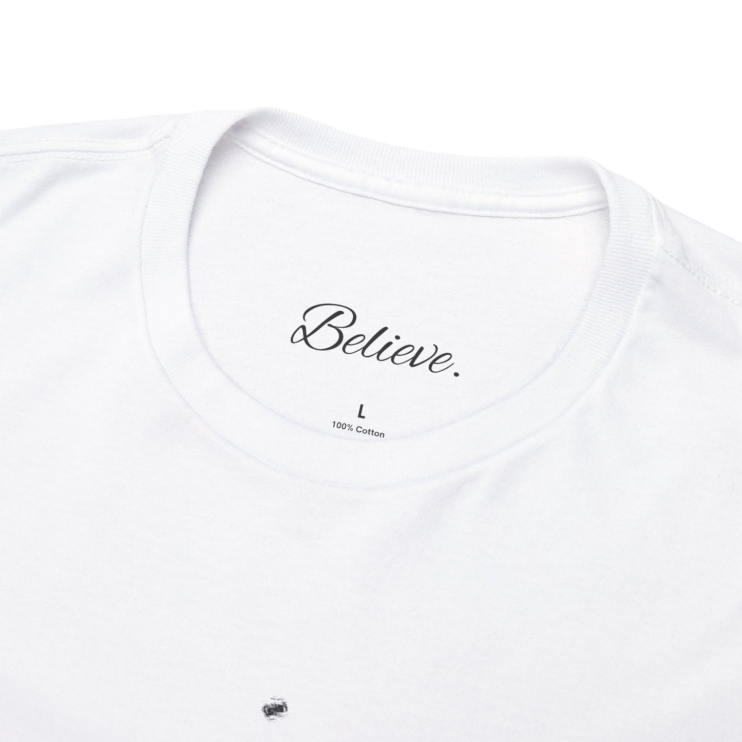 'Believe' Seek the Horizon Vertical Back Cotton Heavy Short-Sleeve T-Shirt