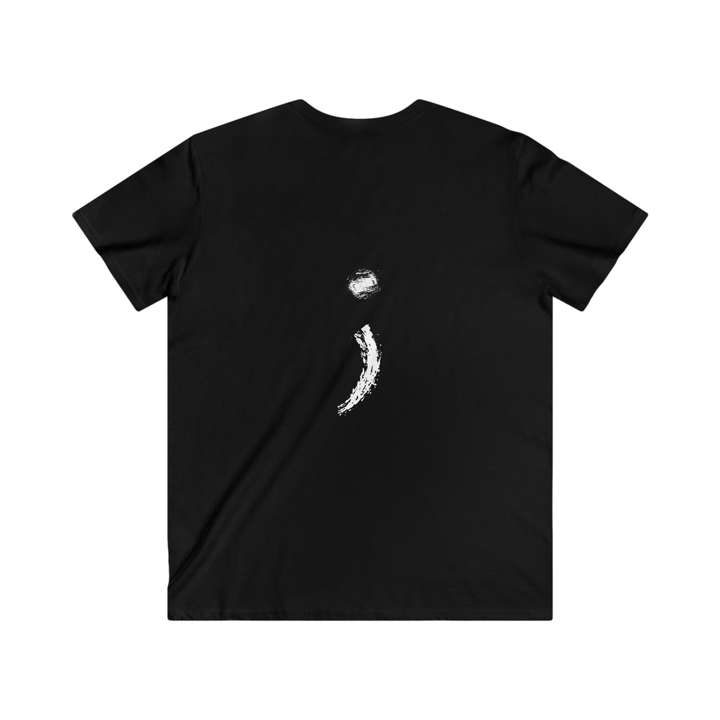 'Strengthen Mental Resilience' Cotton Men's Fitted Seek the Horizon V-Neck Short-Sleeve T-Shirt