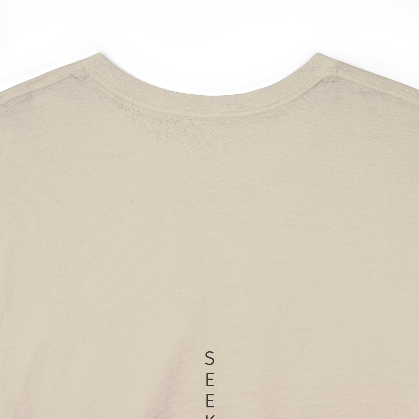 'Believe' Seek the Horizon Vertical Back Cotton Heavy Short-Sleeve T-Shirt