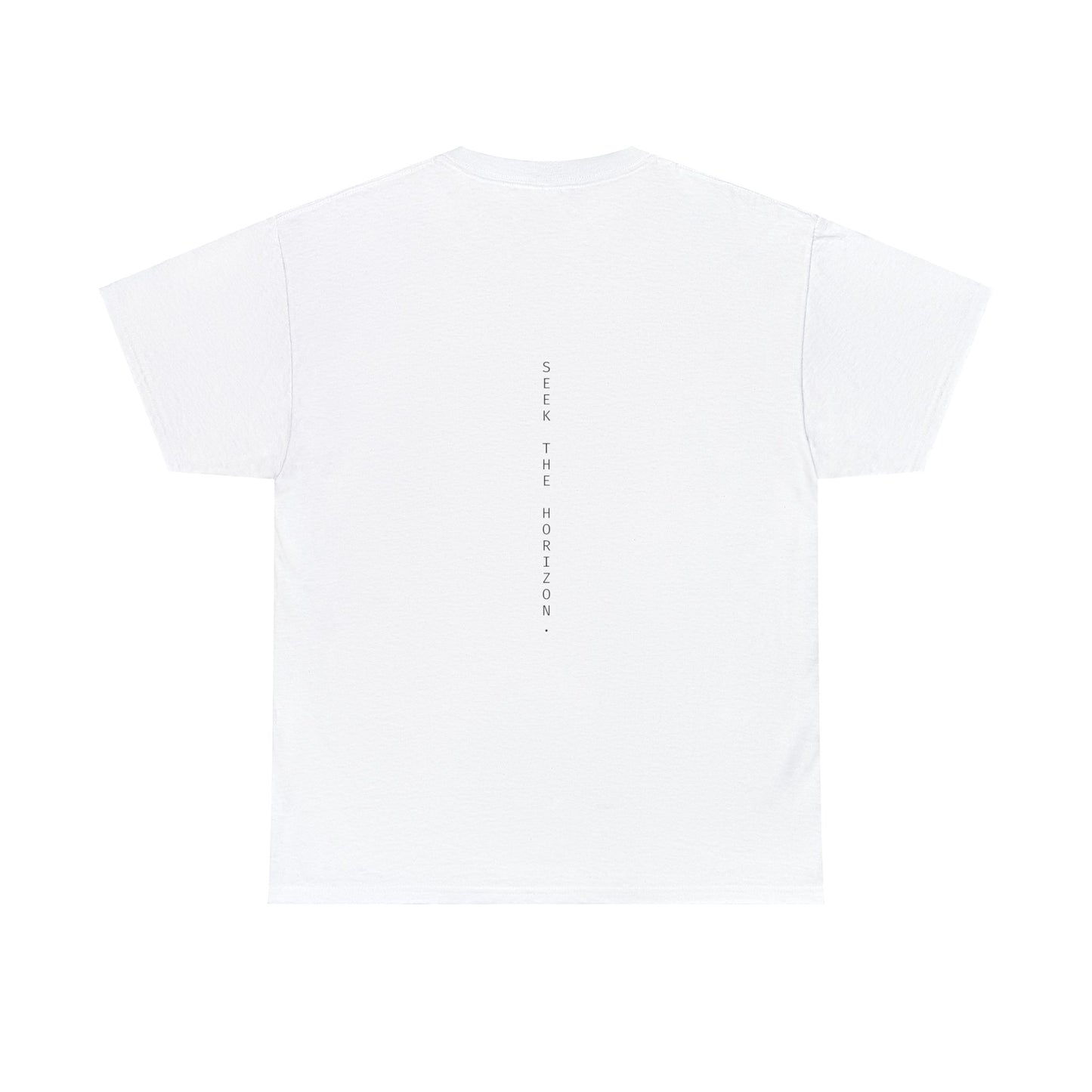 'Believe' Seek the Horizon Vertical Back Cotton Heavy Short-Sleeve T-Shirt