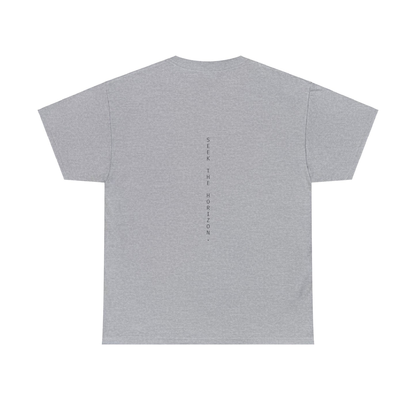 'Believe' Seek the Horizon Vertical Back Cotton Heavy Short-Sleeve T-Shirt