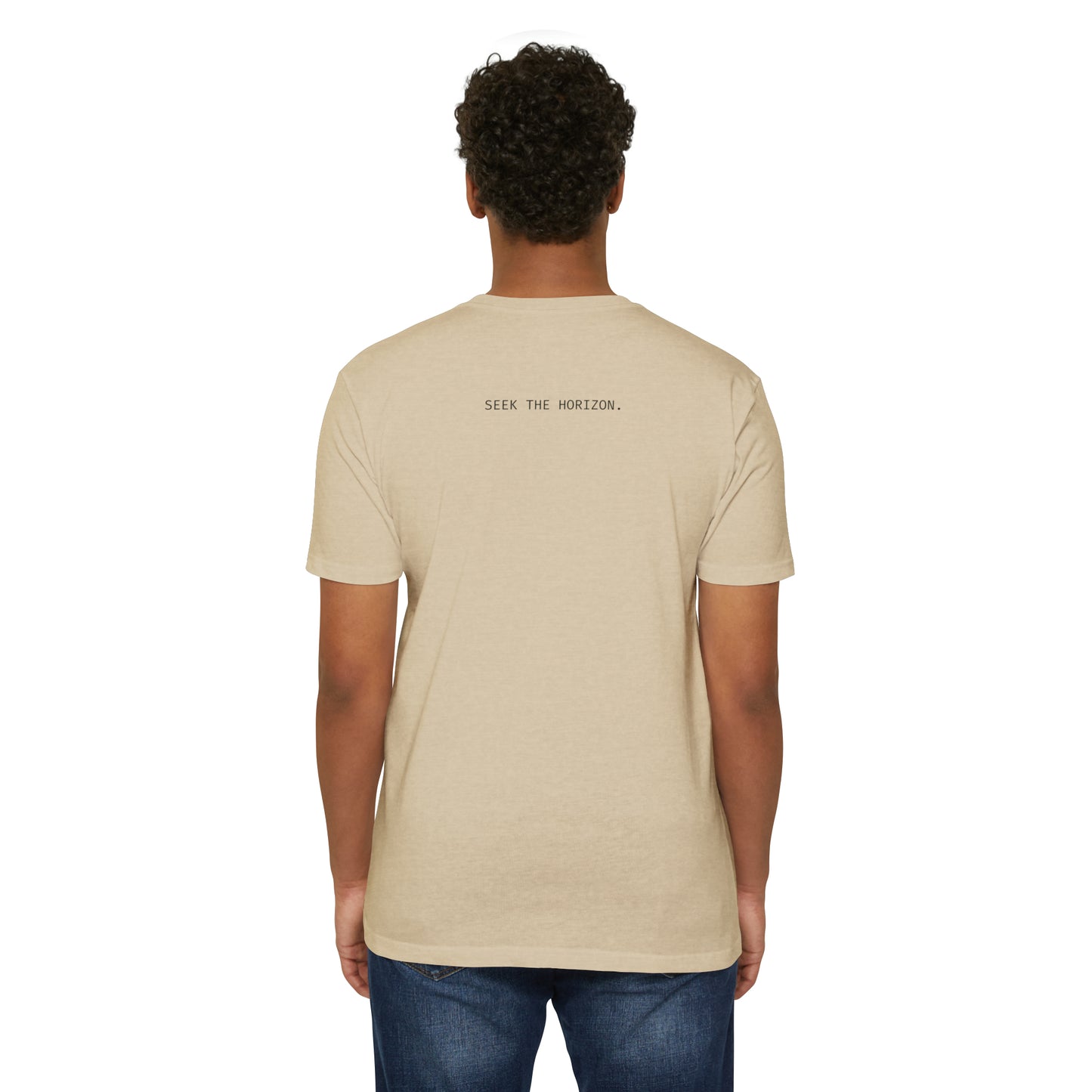 Seek the Horizon ; Unisex CVC Jersey Short-Sleeve T-Shirt