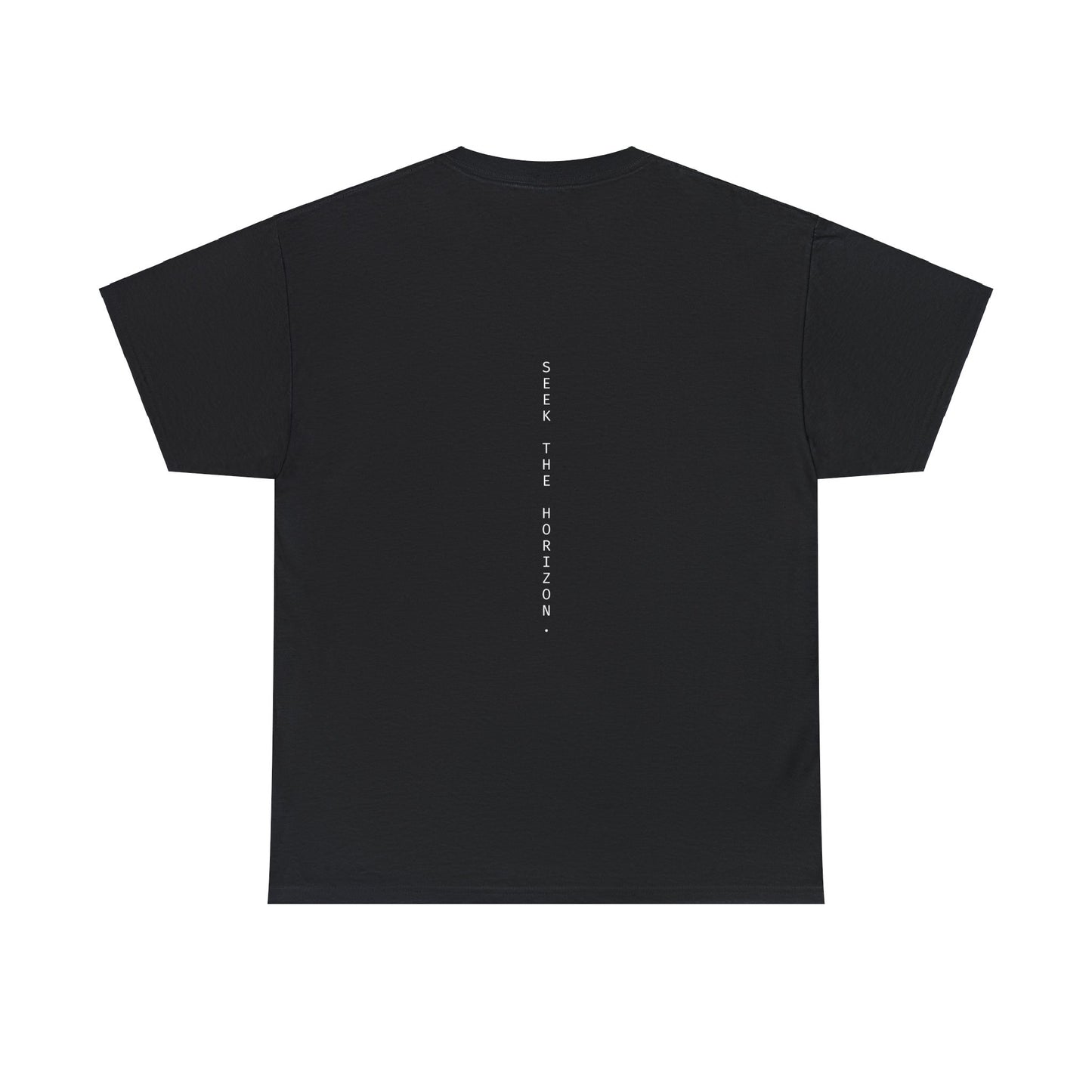 'Believe' Seek the Horizon Vertical Back Cotton Heavy Short-Sleeve T-Shirt