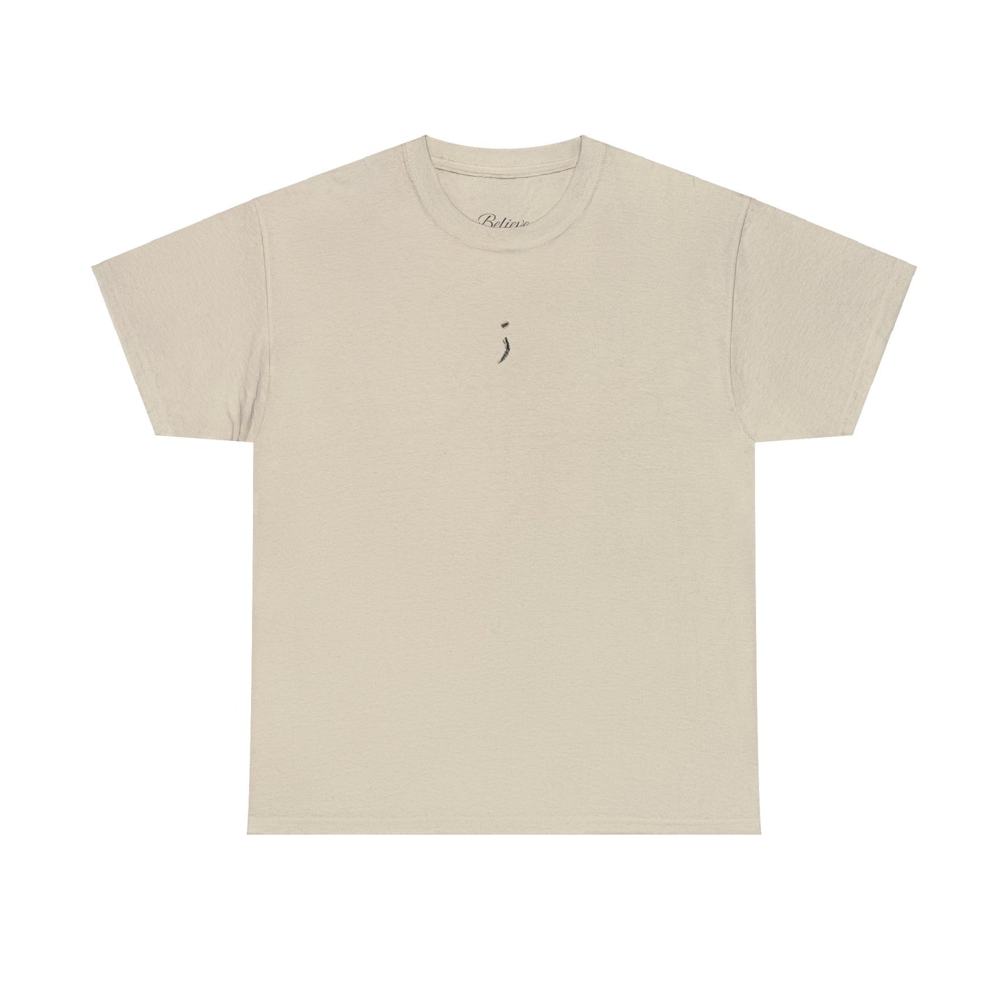 'Believe' Seek the Horizon Vertical Back Cotton Heavy Short-Sleeve T-Shirt