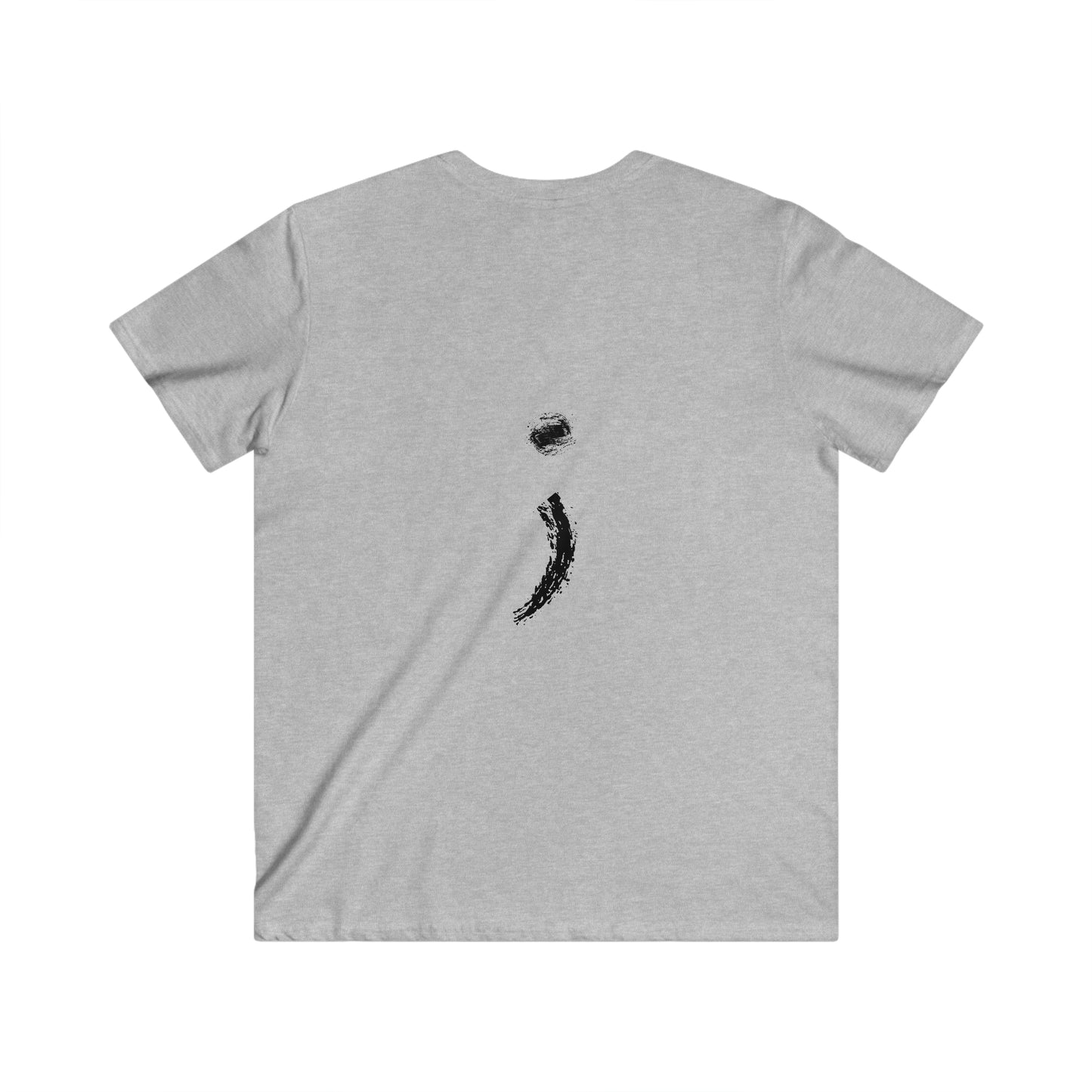 'Strengthen Mental Resilience' Cotton Men's Fitted Seek the Horizon V-Neck Short-Sleeve T-Shirt