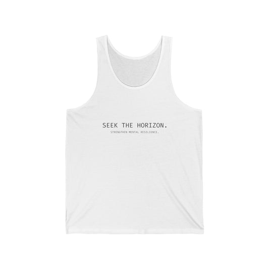 Unisex Jersey Tank - Seek the Horizon | Strengthen Mental Resilience