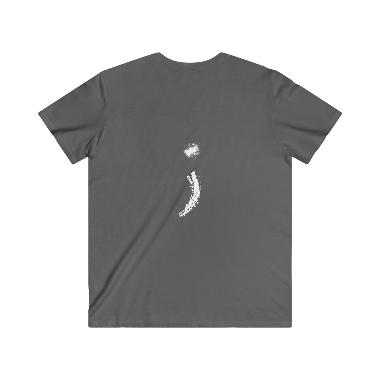 'Strengthen Mental Resilience' Cotton Men's Fitted Seek the Horizon V-Neck Short-Sleeve T-Shirt
