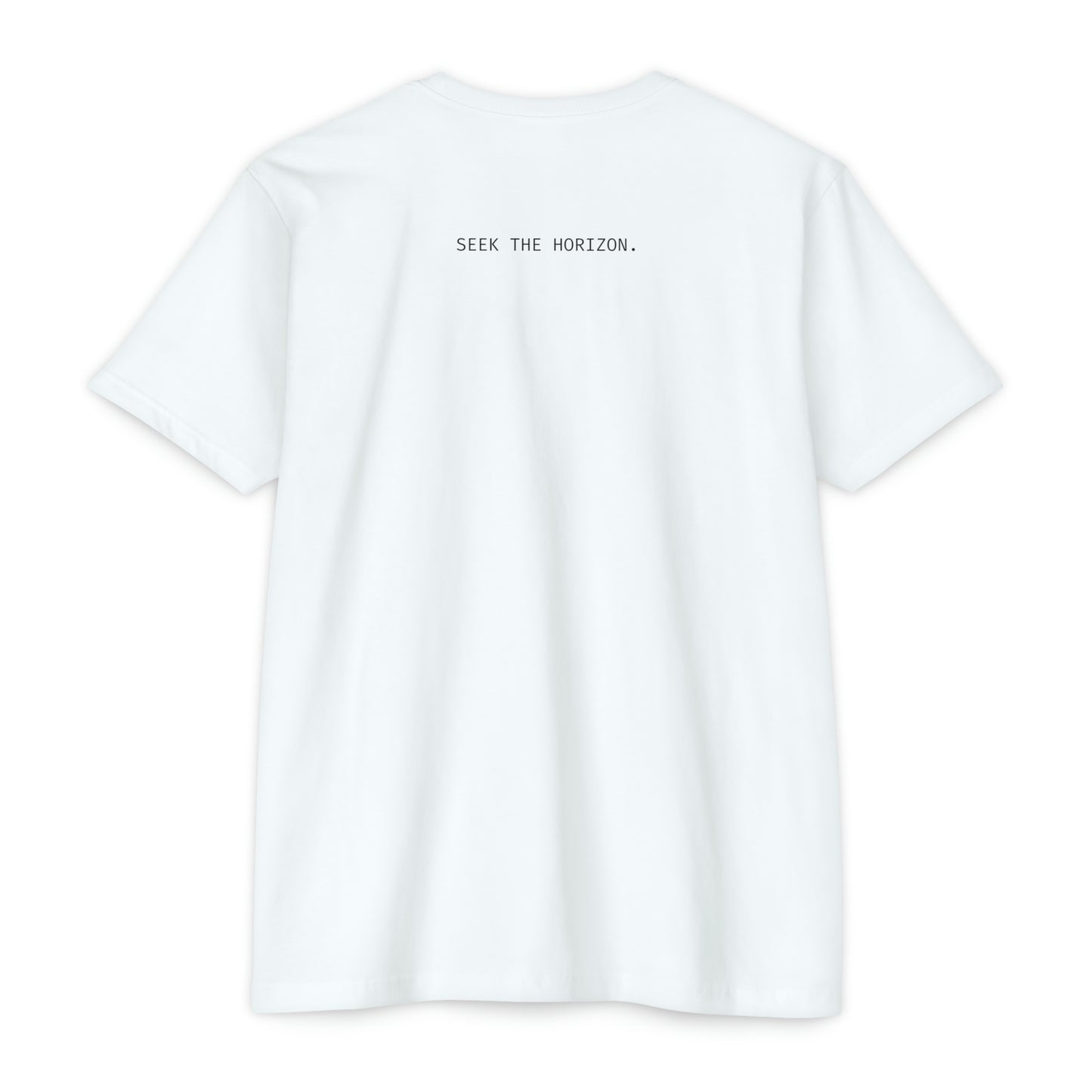 Seek the Horizon ; Unisex CVC Jersey Short-Sleeve T-Shirt