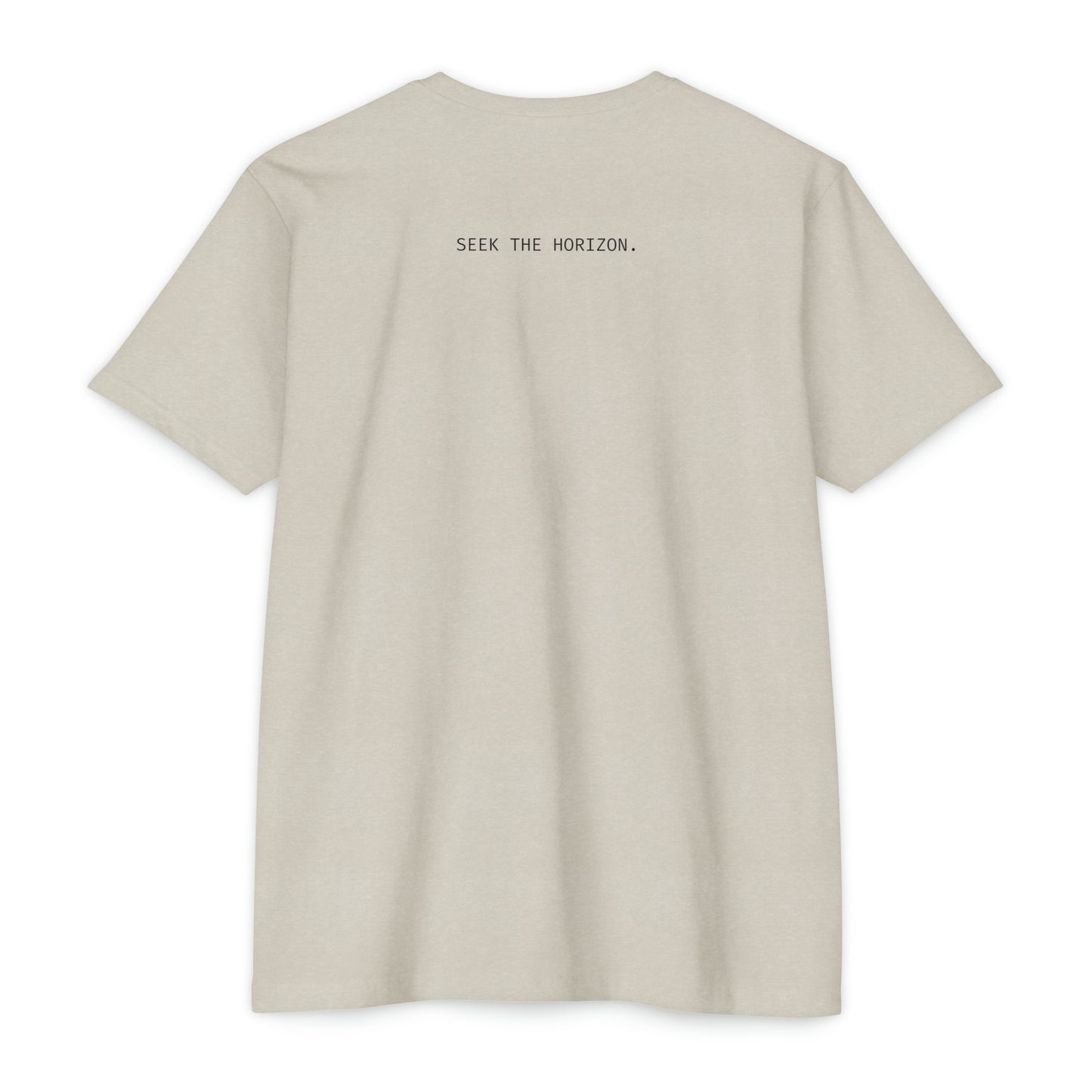 Seek the Horizon ; Unisex CVC Jersey Short-Sleeve T-Shirt