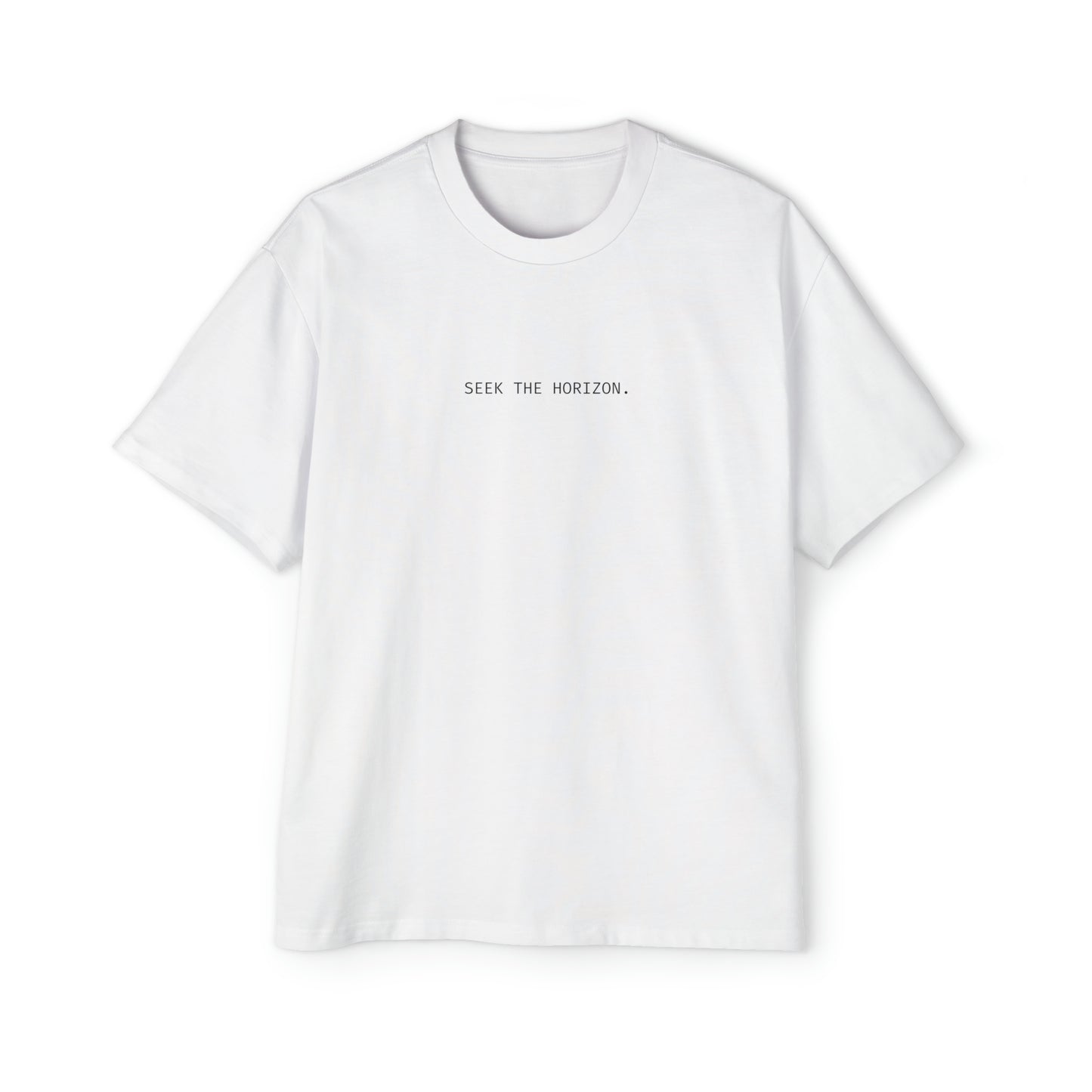 Seek the Horizon ; Men's Heavy Relaxed Fit Oversized Short-Sleeve T-Shirt