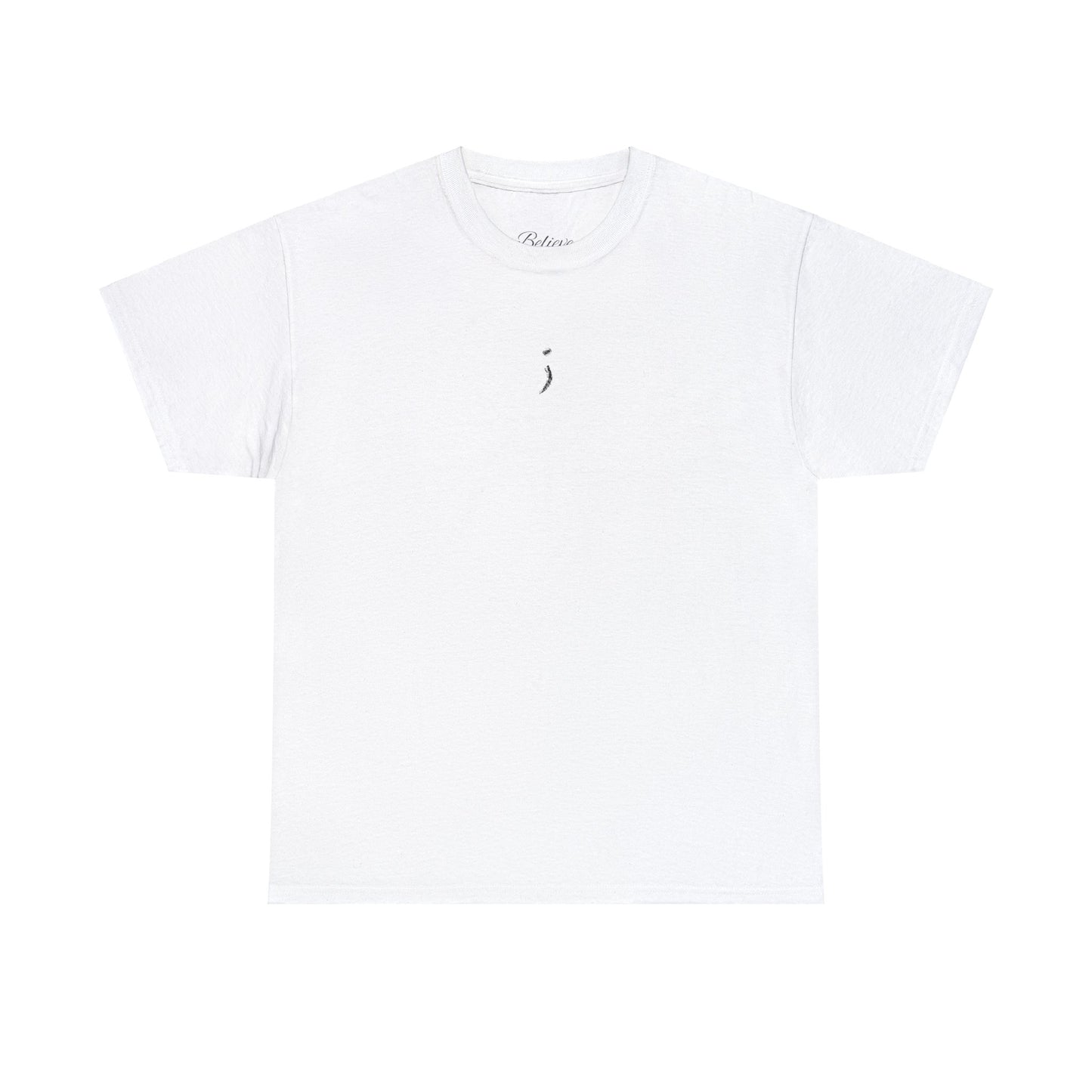 'Believe' Seek the Horizon Vertical Back Cotton Heavy Short-Sleeve T-Shirt