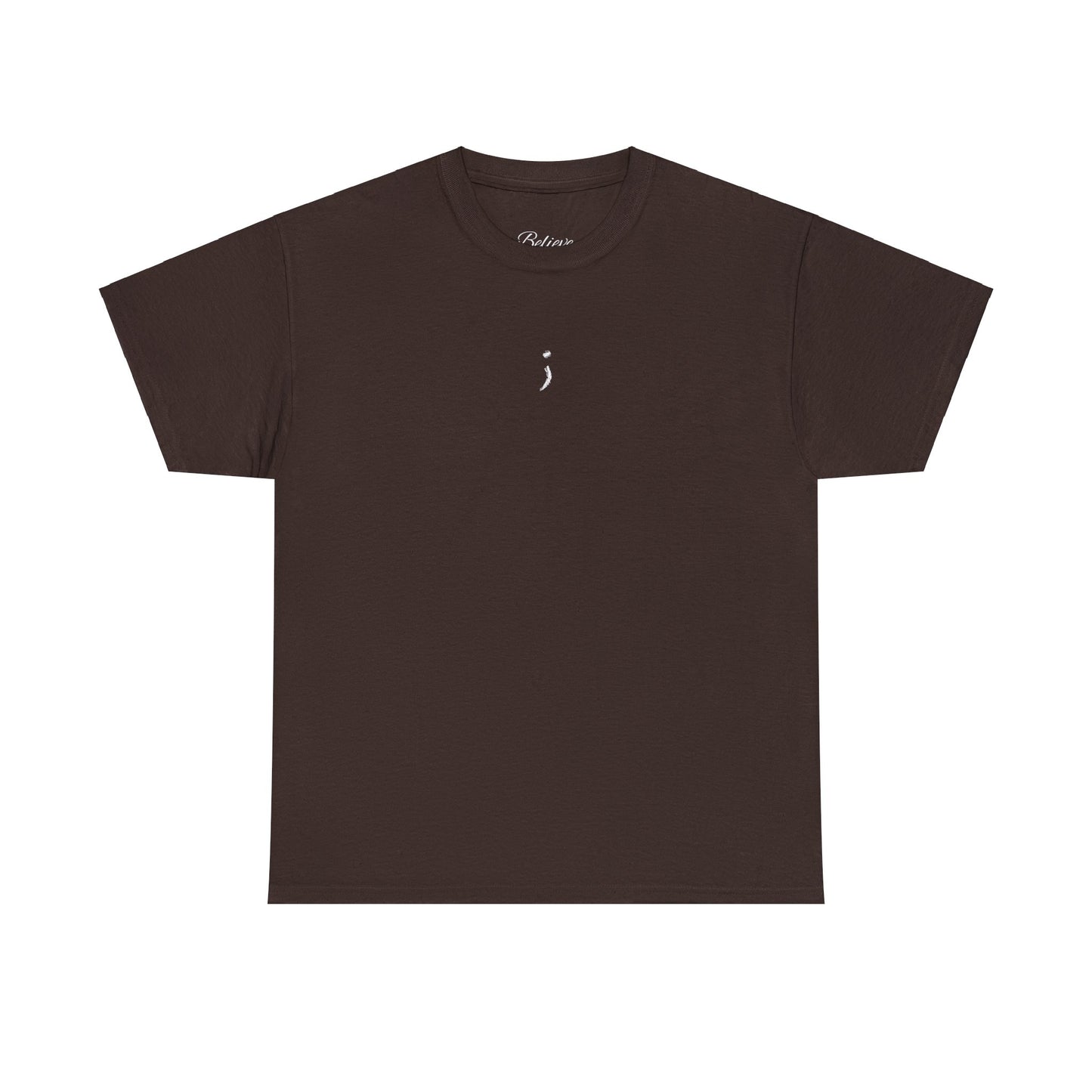 'Believe' Seek the Horizon Vertical Back Cotton Heavy Short-Sleeve T-Shirt