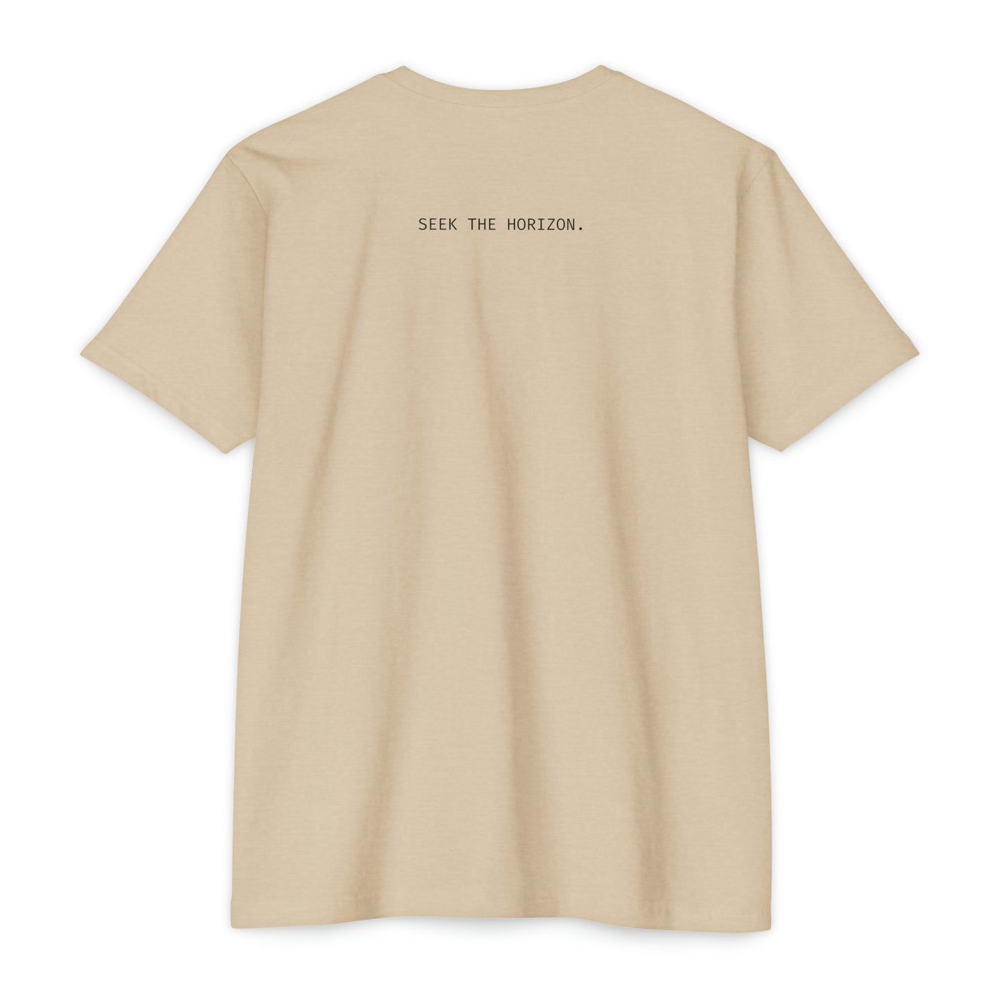Seek the Horizon ; Unisex CVC Jersey Short-Sleeve T-Shirt