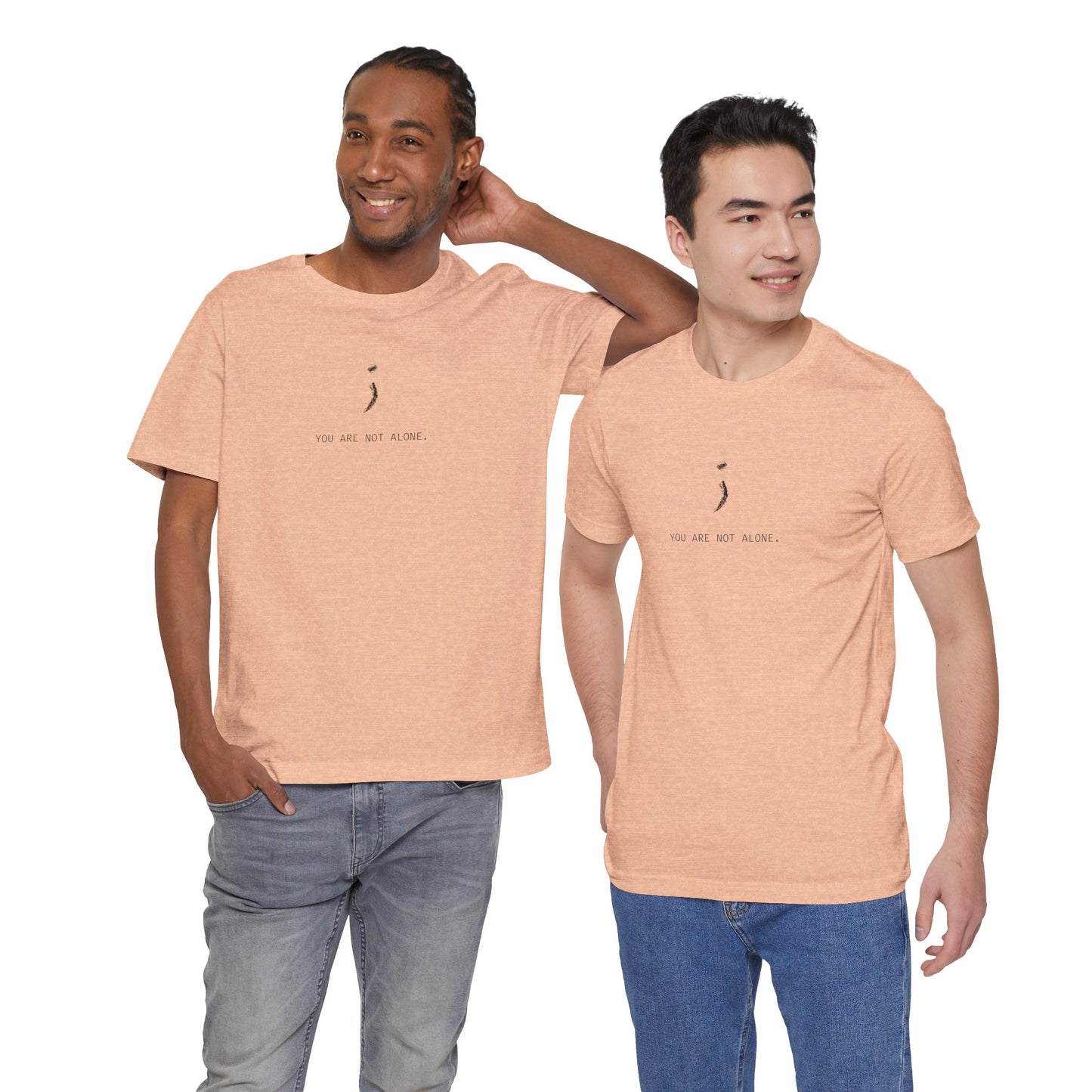 "You are not alone" Seek the Horizon Cotton Short-Sleeve T-Shirt Men's Mental Health Month