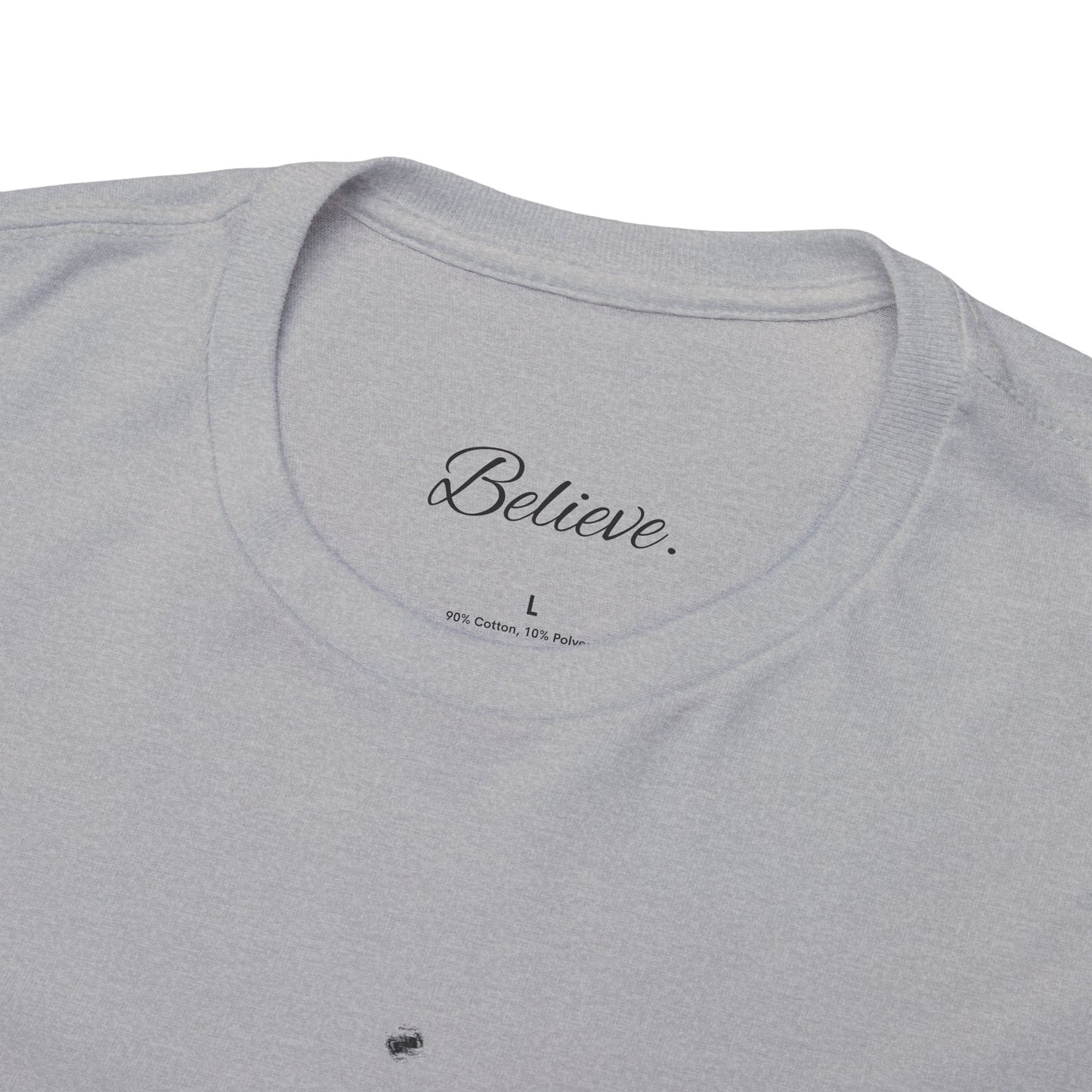 'Believe' Seek the Horizon Vertical Back Cotton Heavy Short-Sleeve T-Shirt