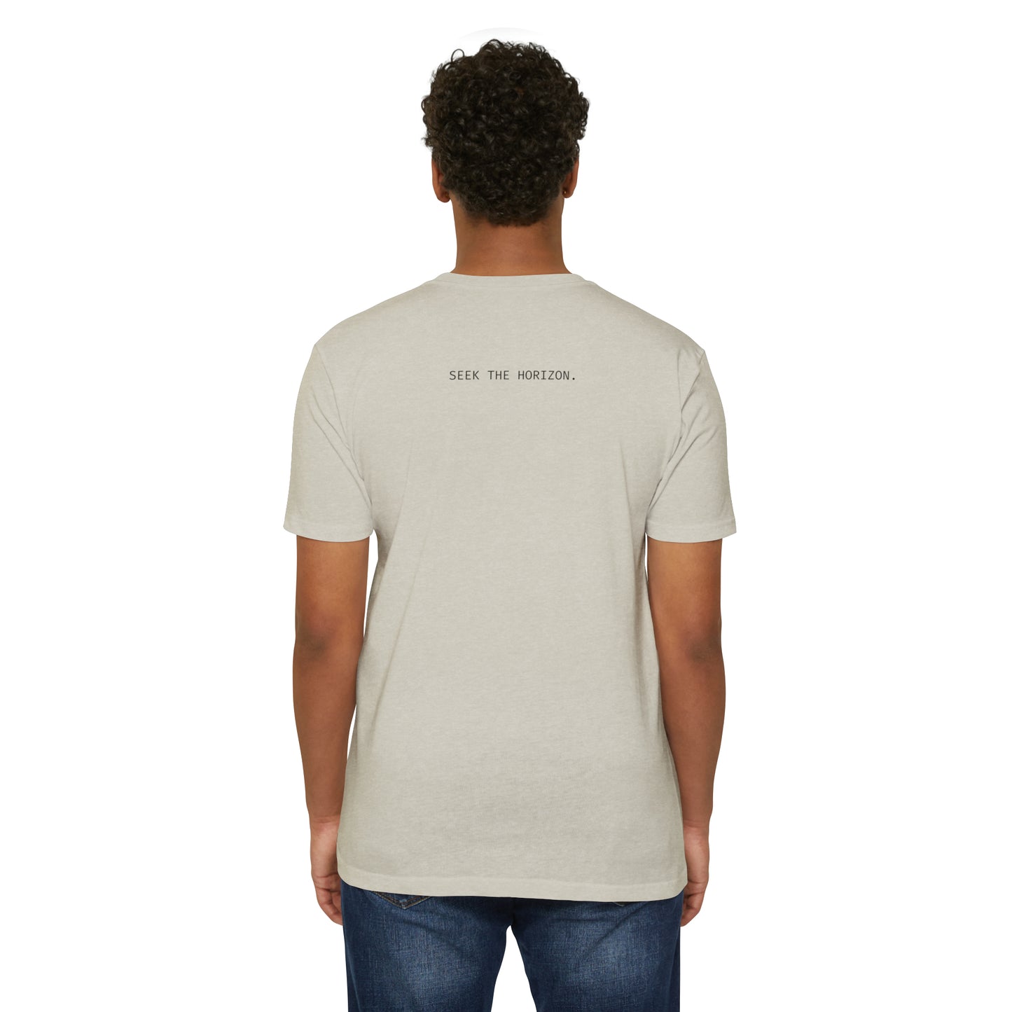 Seek the Horizon ; Unisex CVC Jersey Short-Sleeve T-Shirt