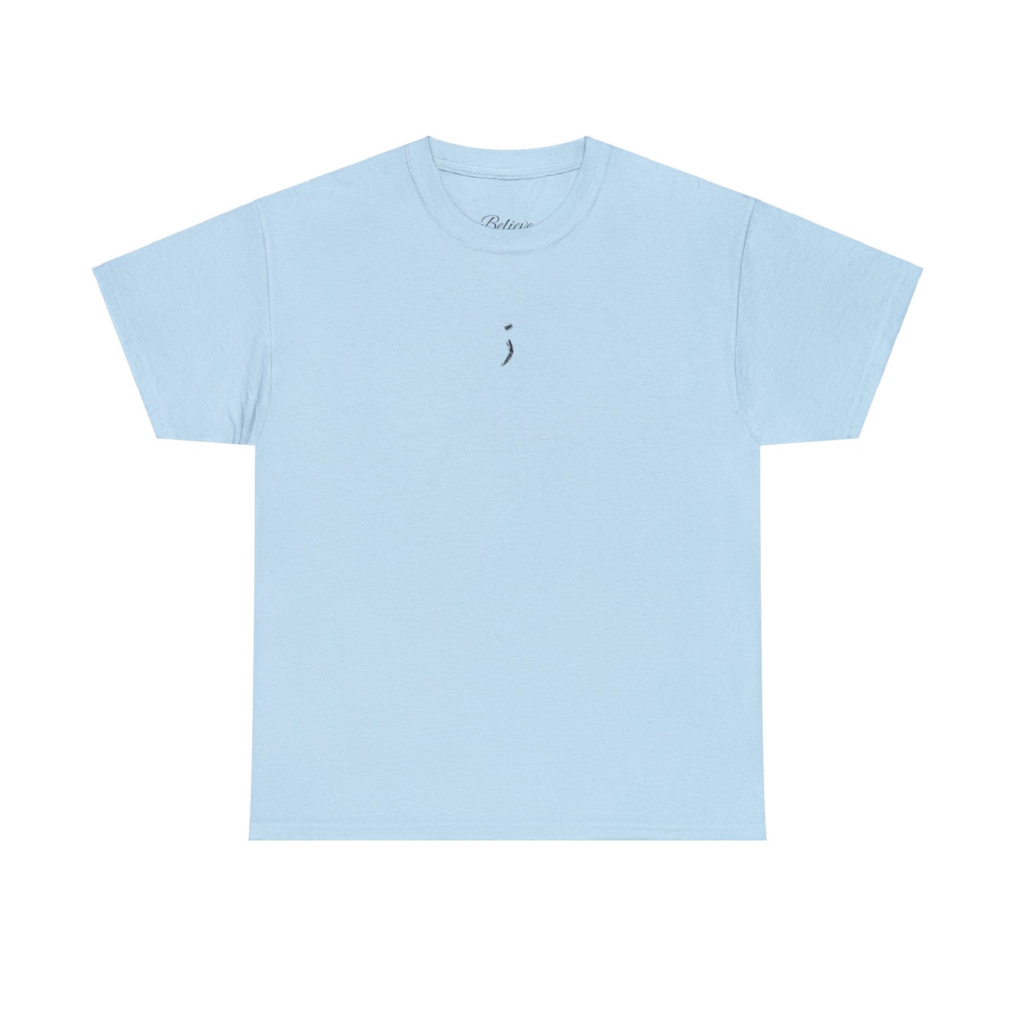 'Believe' Seek the Horizon Vertical Back Cotton Heavy Short-Sleeve T-Shirt