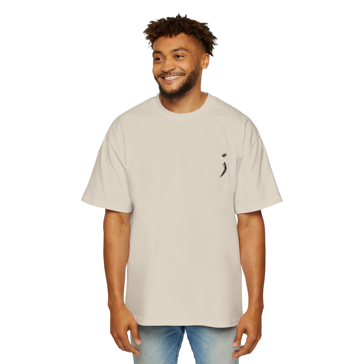 Seek the Horizon Men's Heavy Relaxed Fit Oversized Short-Sleeve T-Shirt