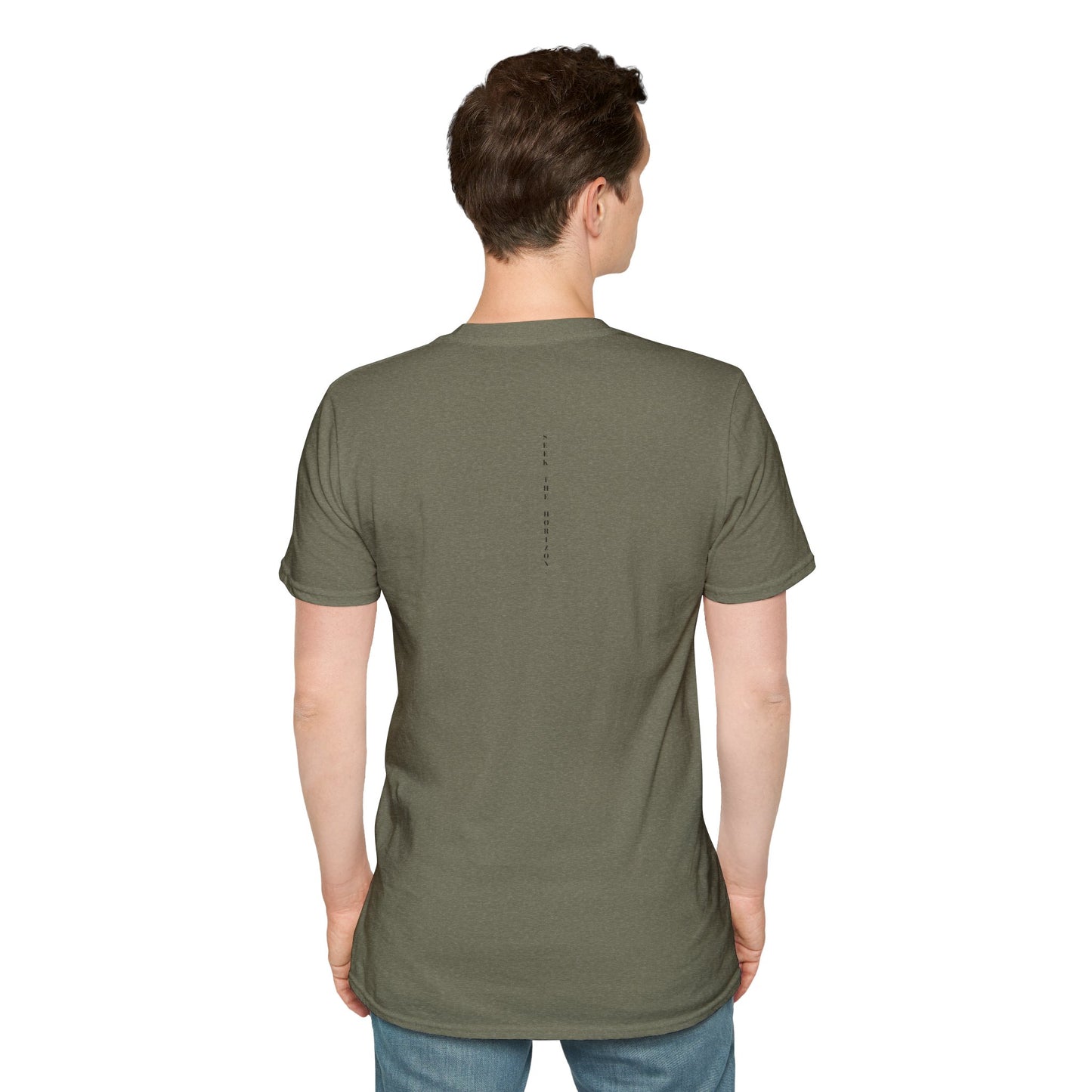 Consistency ; Unisex Seek the Horizon Softstyle Short-Sleeve Cotton T-Shirt