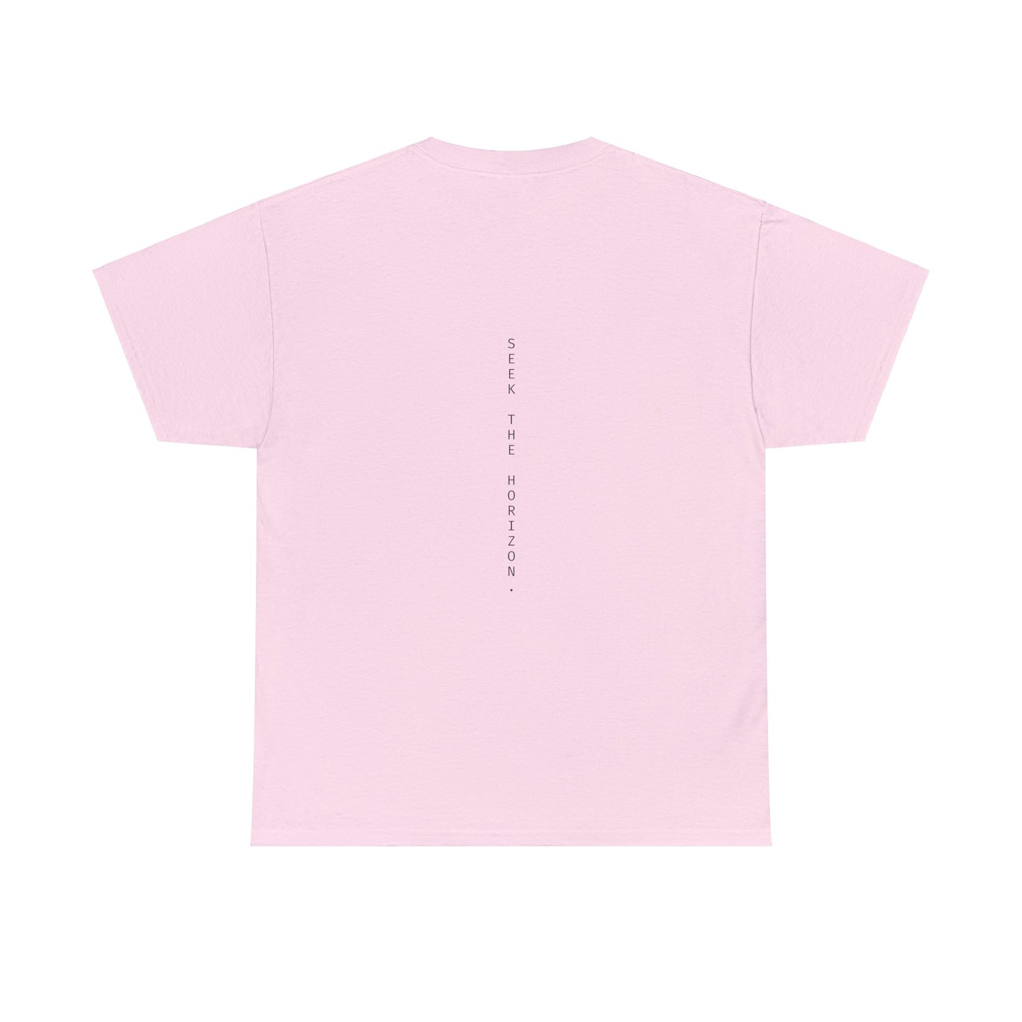 'Believe' Seek the Horizon Vertical Back Cotton Heavy Short-Sleeve T-Shirt