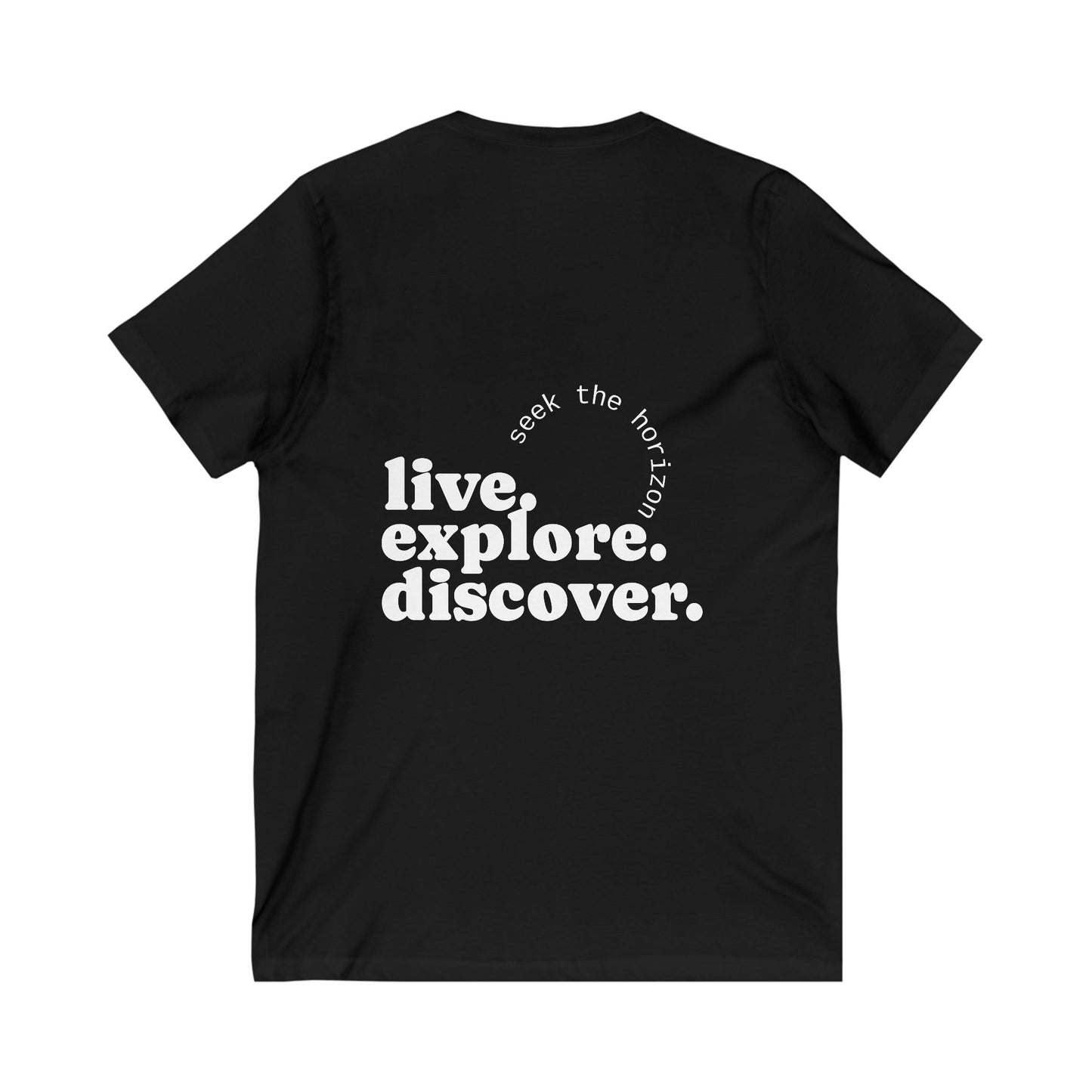 Seek the Horizon Casual V-Neck Tee for Everyday Comfort, Unisex Tee, Relaxed Shirt, Summer Wardrobe Essential