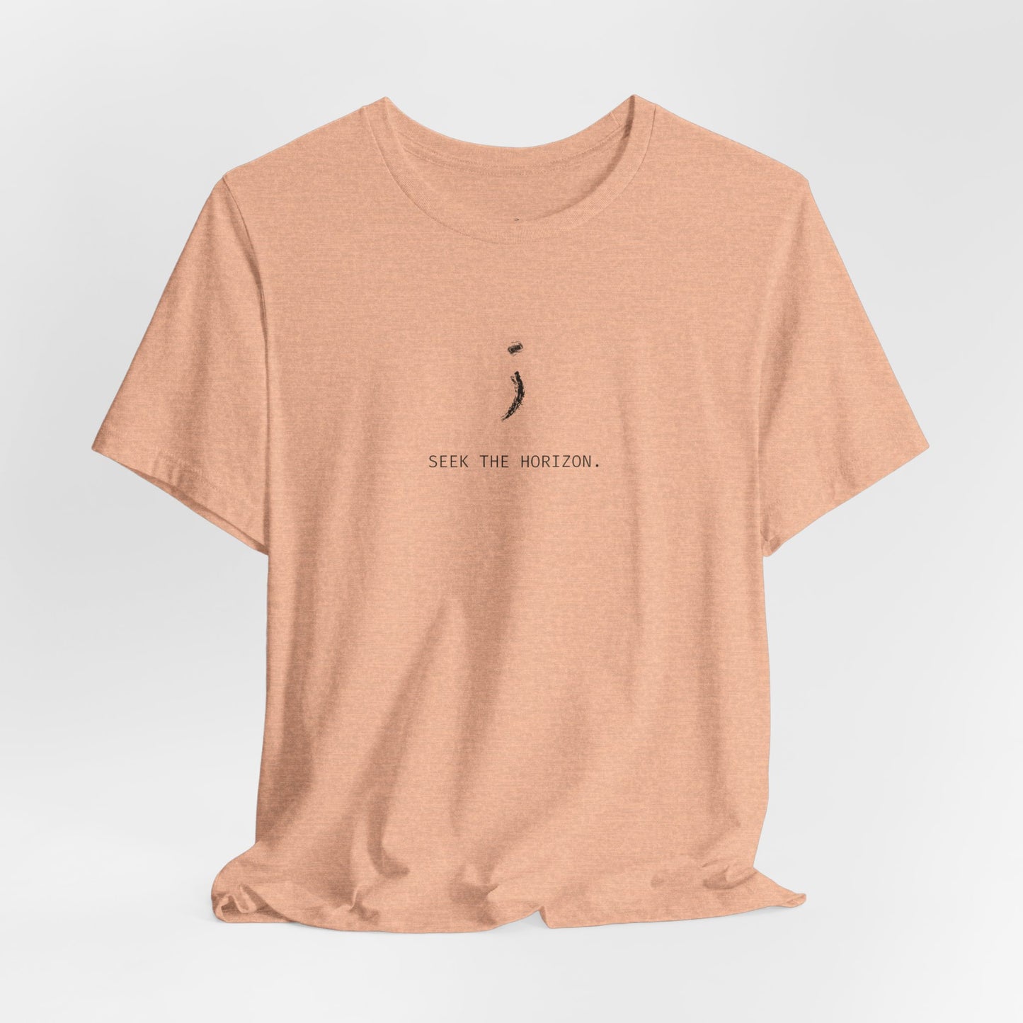 "To the person reading this; don't give up" Seek the Horizon Cotton Short-Sleeve T-Shirt Men's Mental Health Month