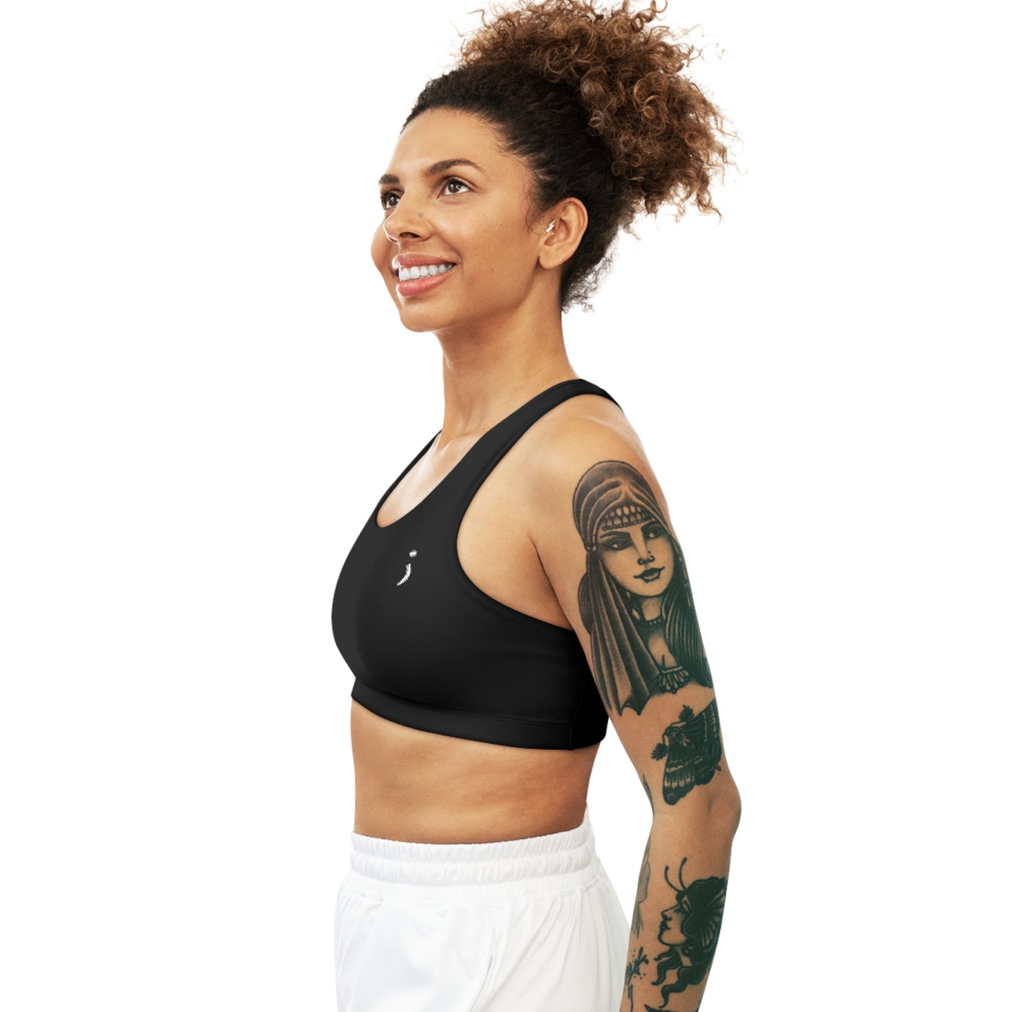 ; Women's Black Seamless Sports Bra