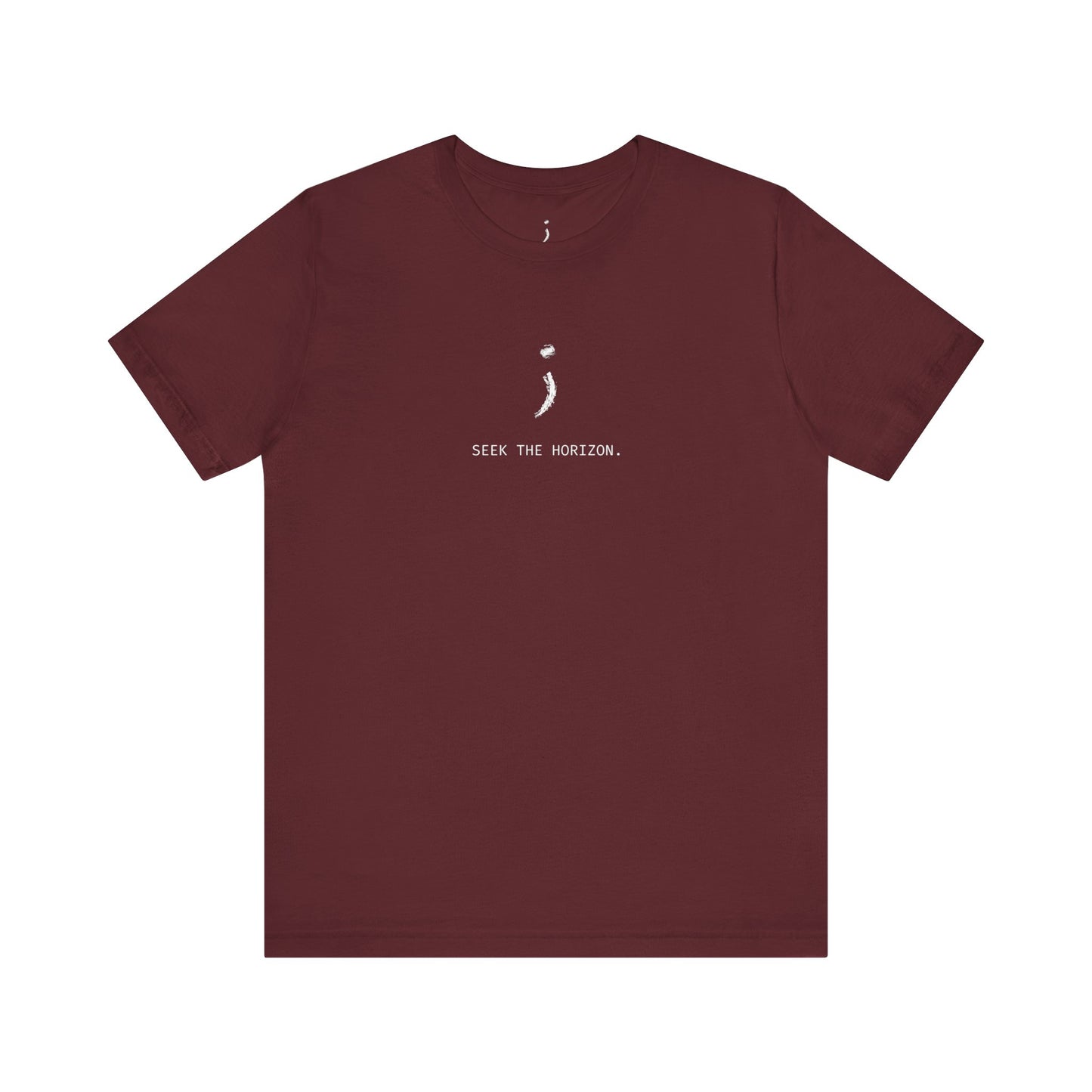 "To the person reading this; don't give up" Seek the Horizon Cotton Short-Sleeve T-Shirt Men's Mental Health Month