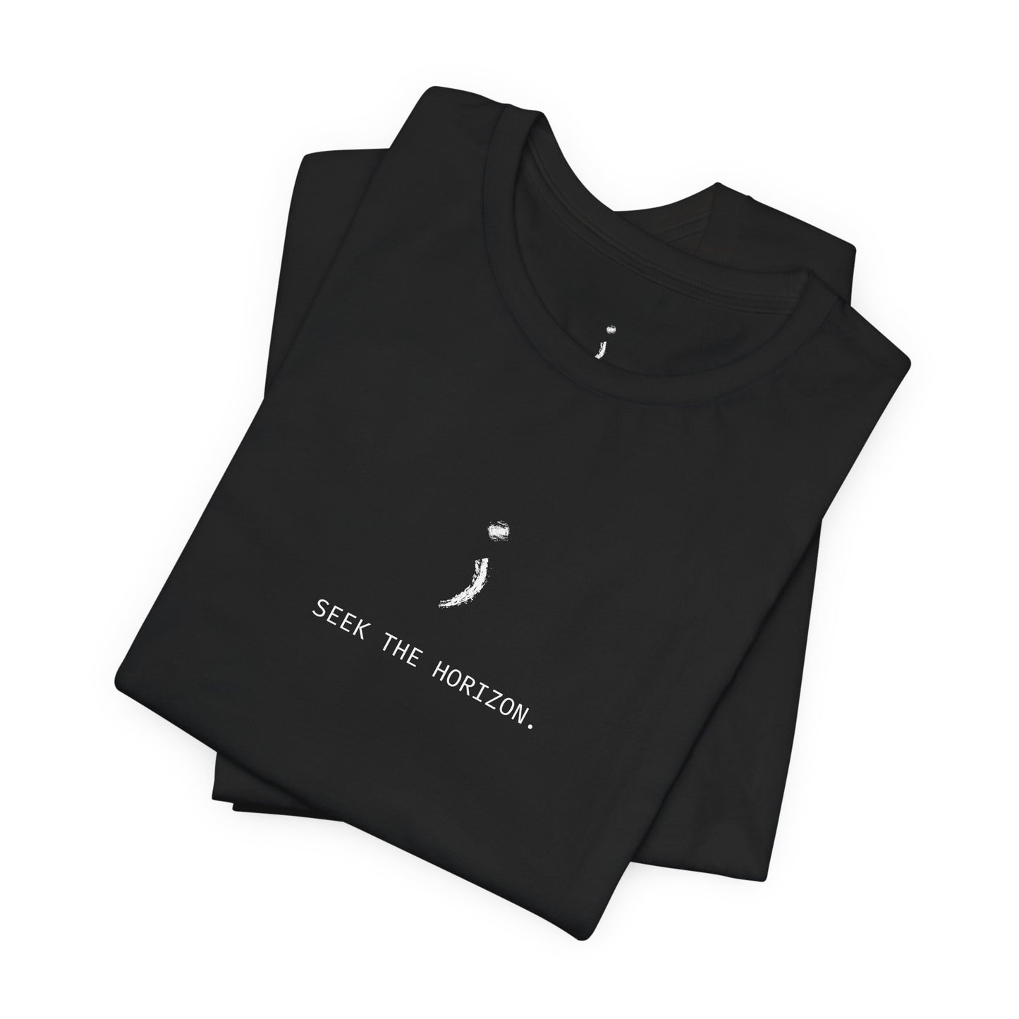 "To the person reading this; don't give up" Seek the Horizon Cotton Short-Sleeve T-Shirt Men's Mental Health Month