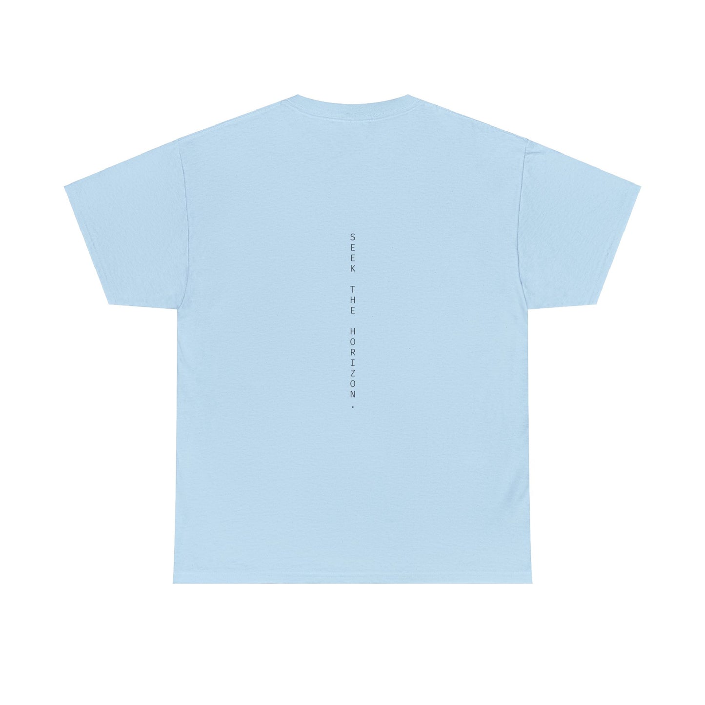 'Believe' Seek the Horizon Vertical Back Cotton Heavy Short-Sleeve T-Shirt
